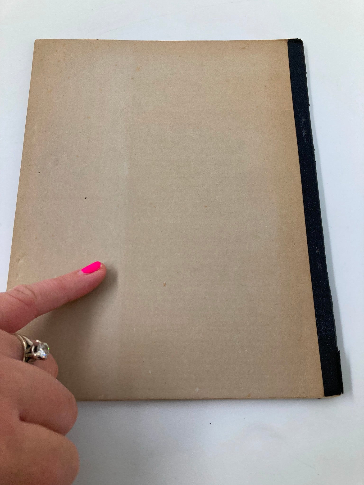 Back cover of 'Seeing The Aura: The First Post-War Aura Lecture', Borderline Series No. 3, published in 1957, showcasing its aged condition and protective binding.