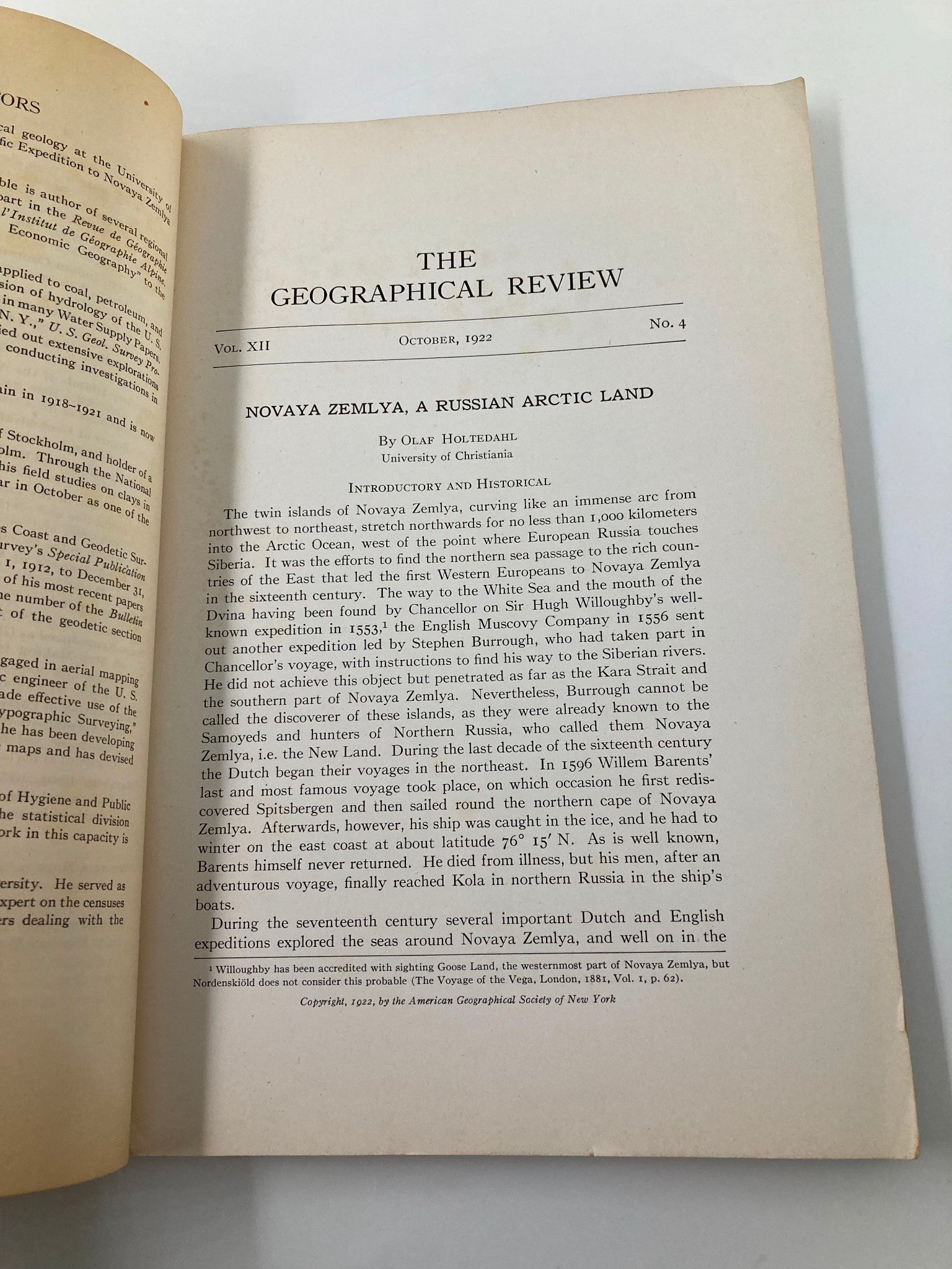 The Geographical Review by The American Geographical Society of New York 1922