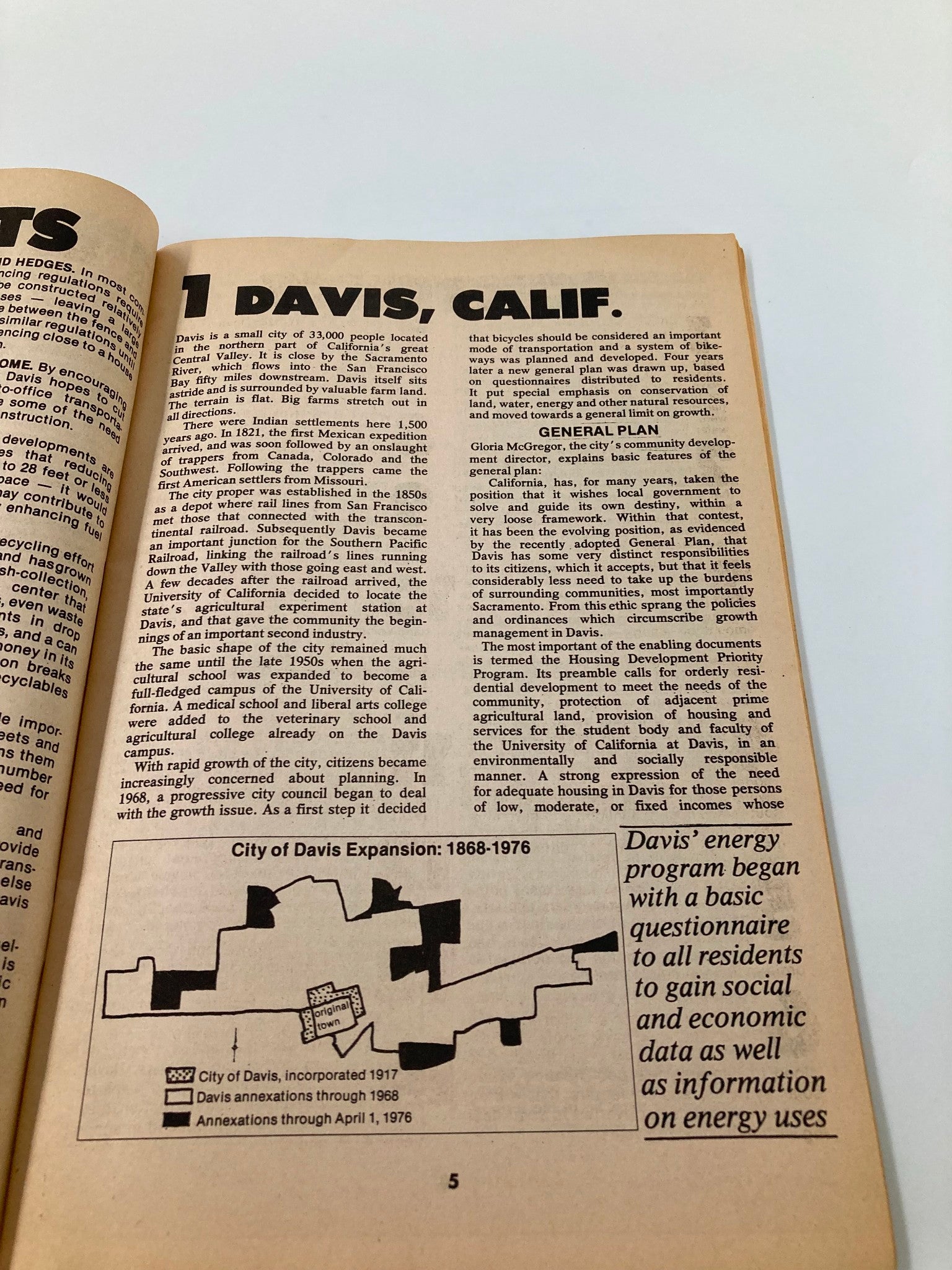 The Davis Experiment One City's Plan To Save Energy by The Elements 1977