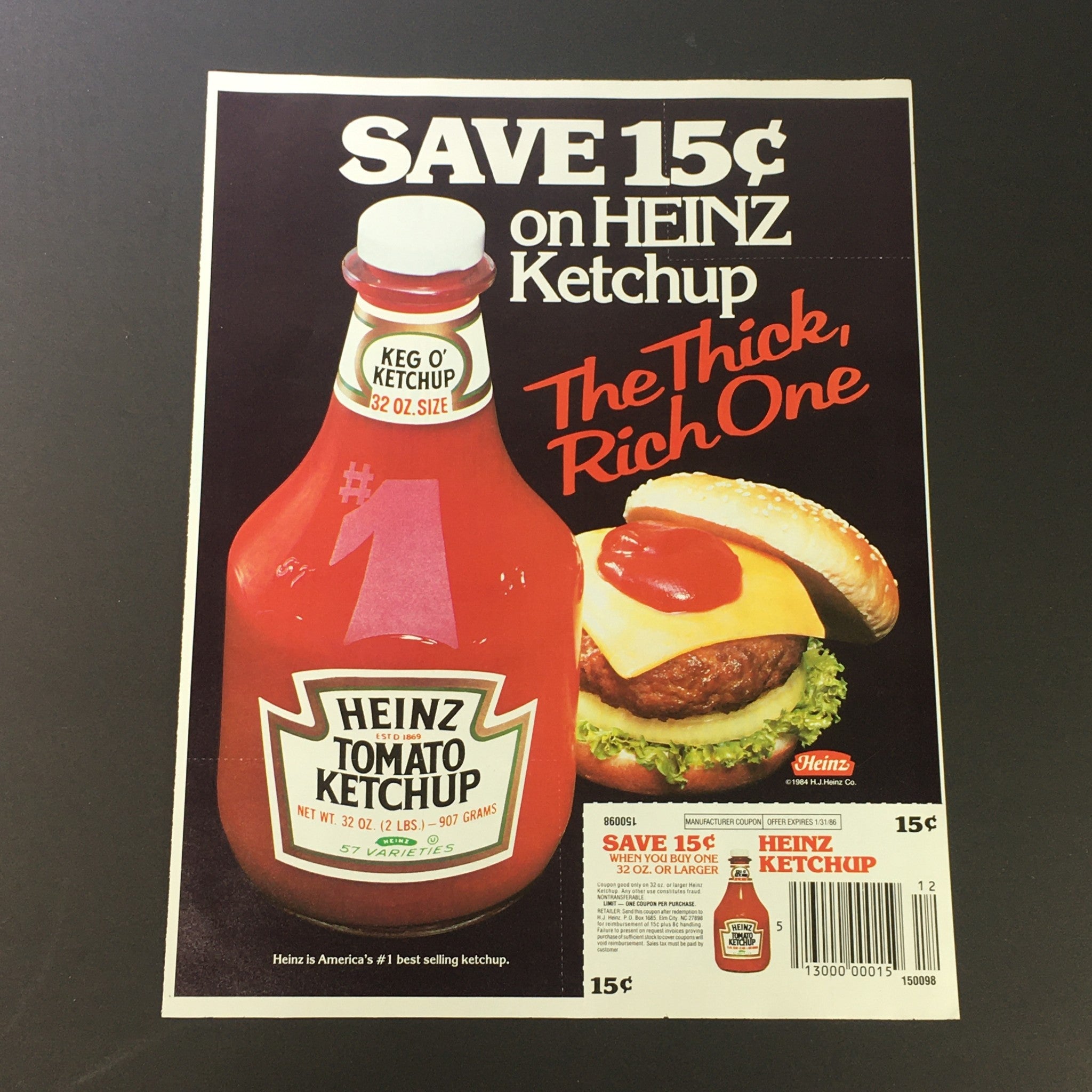 VTG Retro 1986 Heinz Tomato Ketchup & Aunt Jemina Pancakes Print Ad Coupon