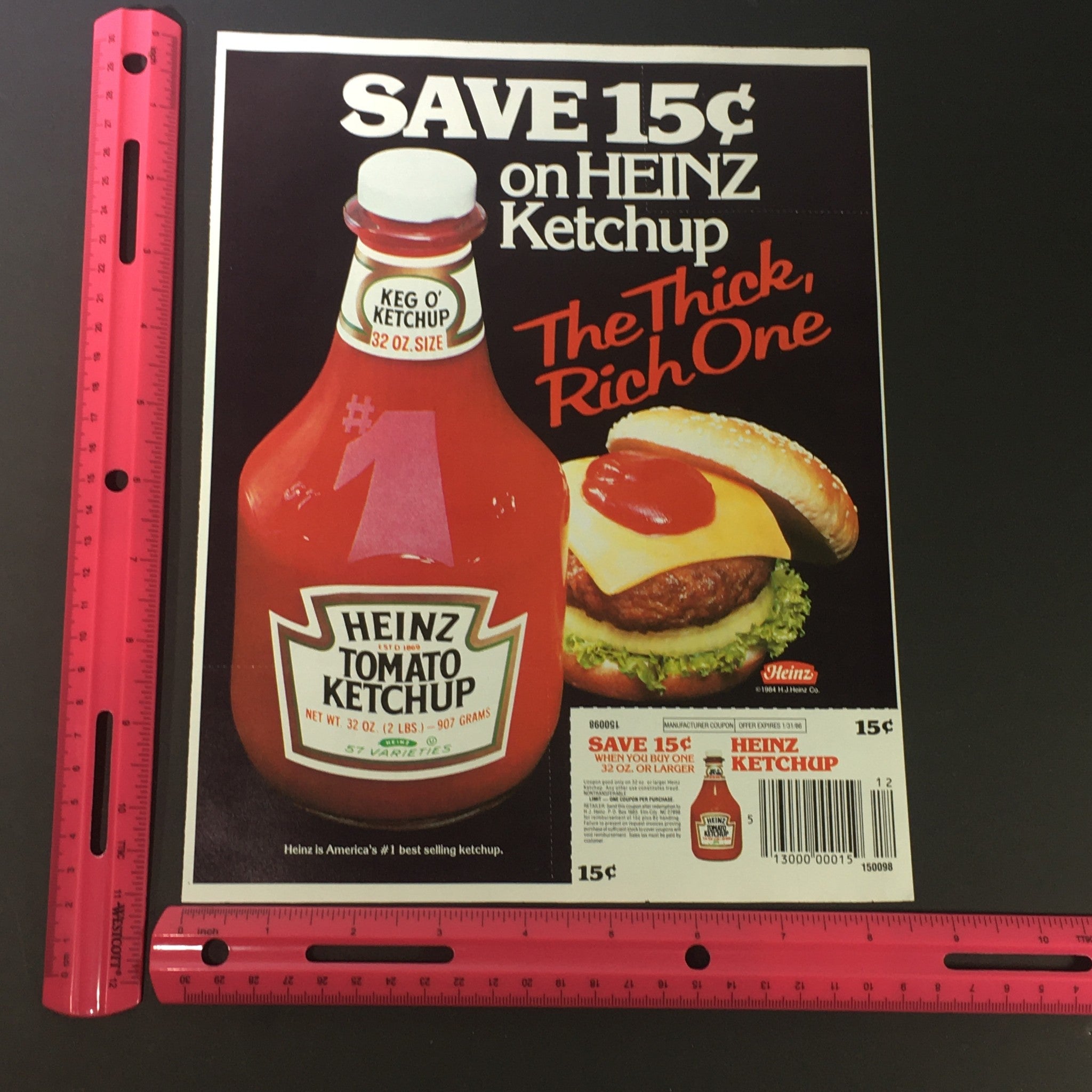 VTG Retro 1986 Heinz Tomato Ketchup & Aunt Jemina Pancakes Print Ad Coupon