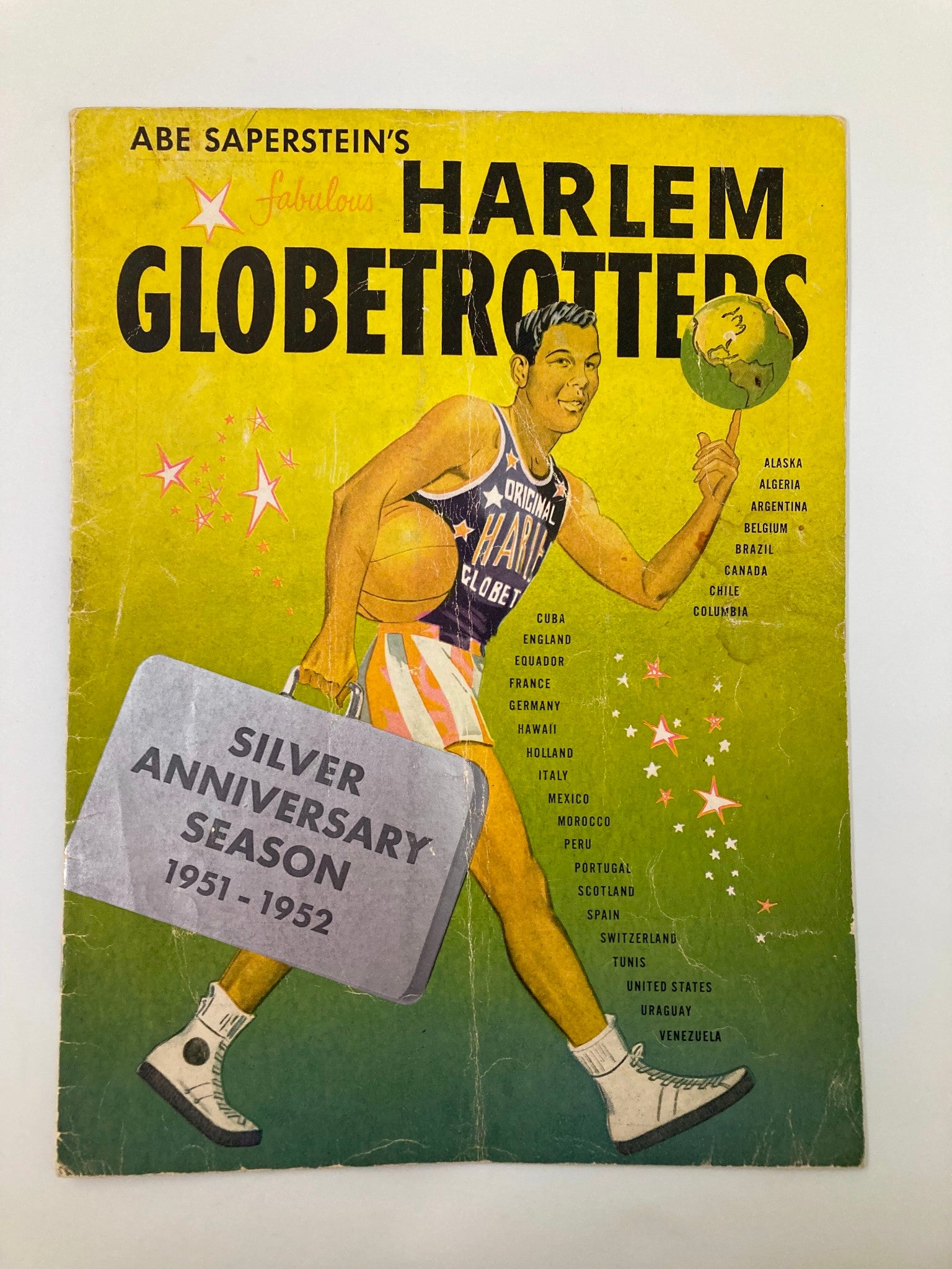 1951-1952 Abe Saperstein's Harlem Globetrotters Silver Anniversary Season