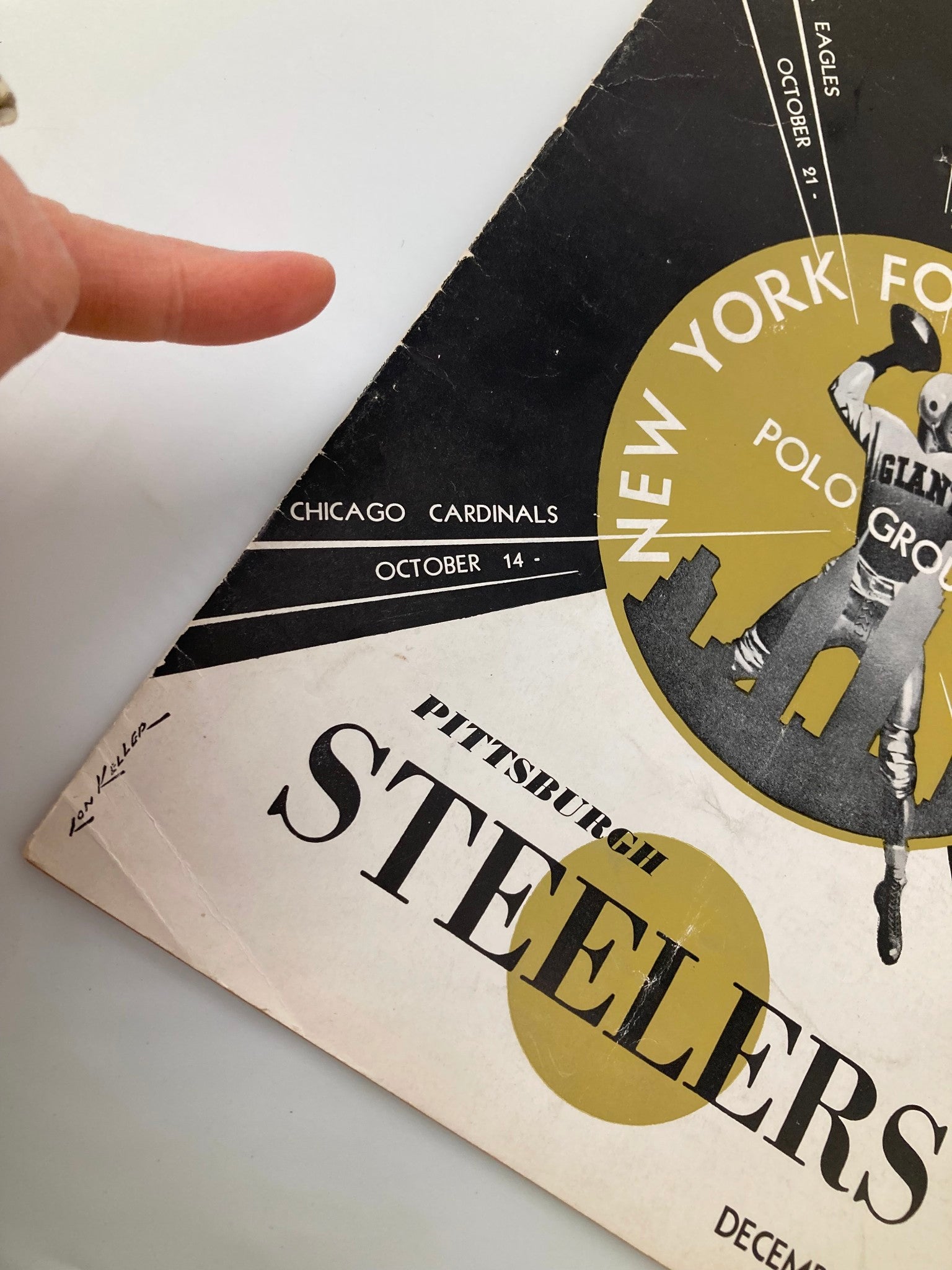 1951 New York Football Giants Pittsburgh Steelers Polo Grounds NFL Program