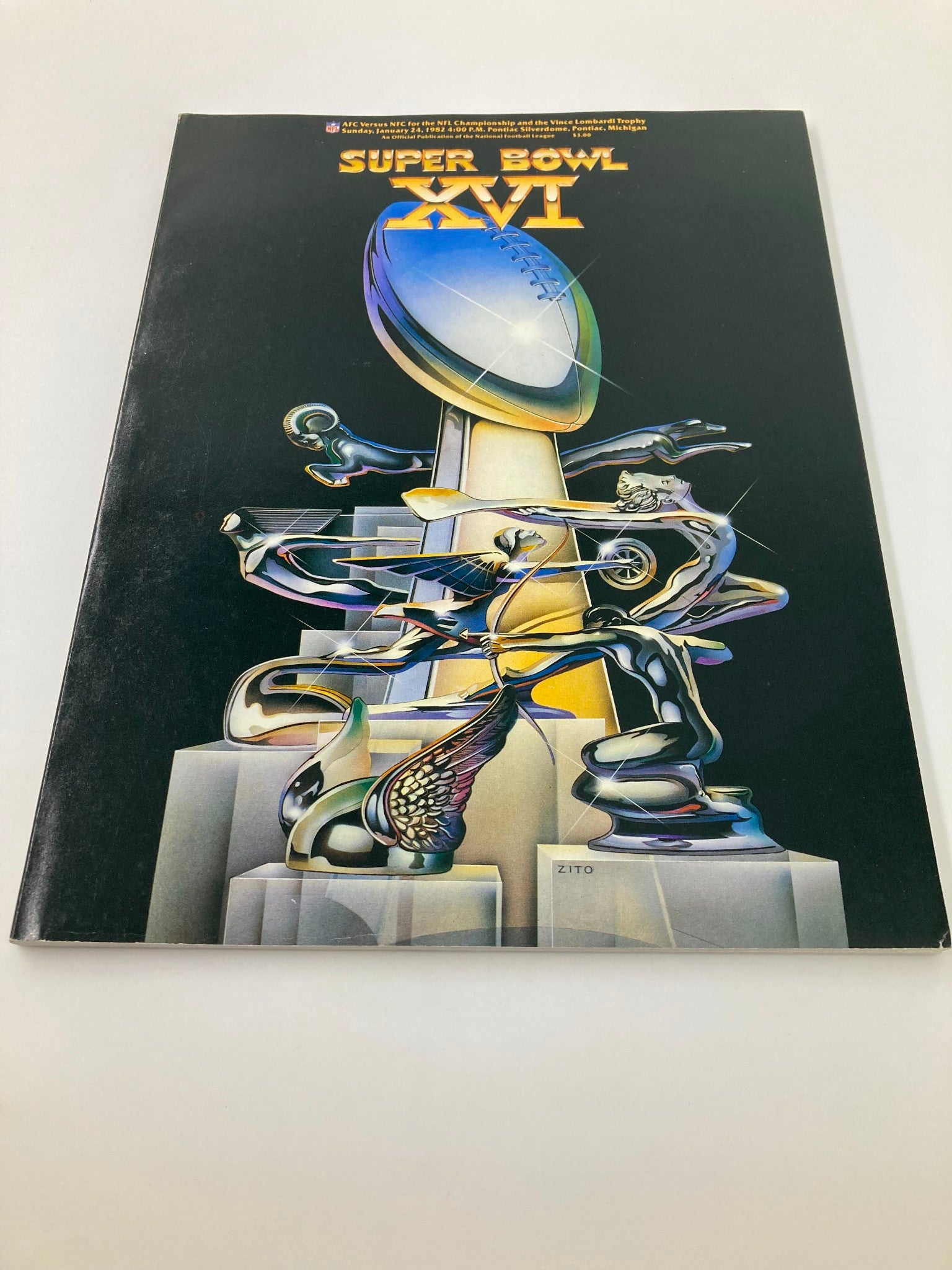 January 24 1982 AFC vs NFC NFL Championship Super Bowl XVI Official Program