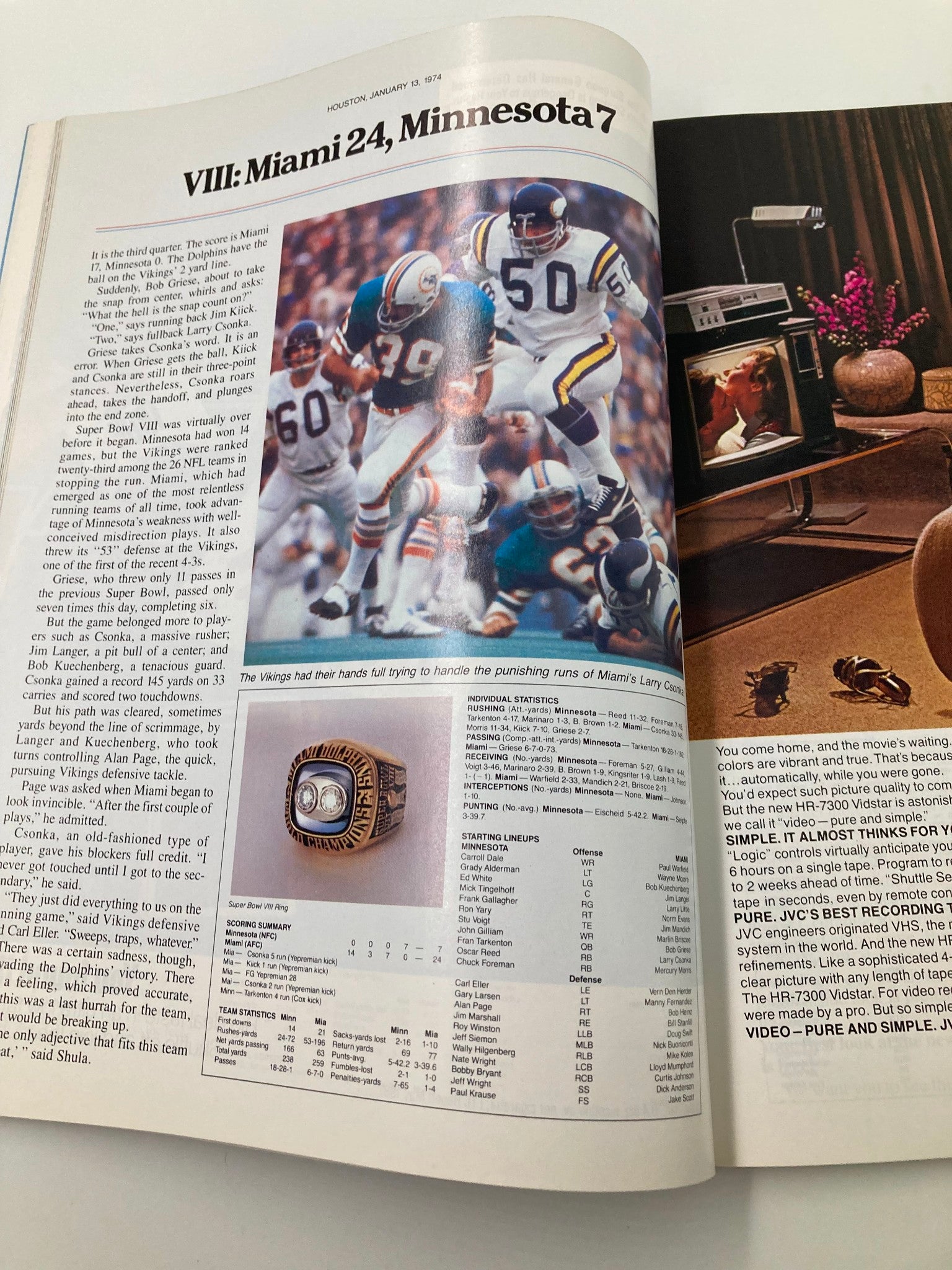 January 24 1982 AFC vs NFC NFL Championship Super Bowl XVI Official Program