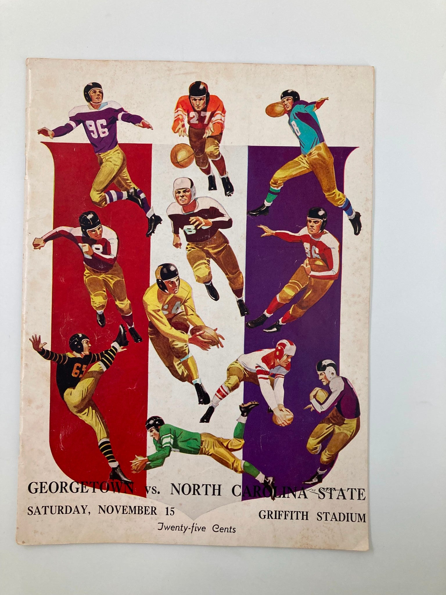 November 15 1941 College Football Georgetown vs North Carolina State Program