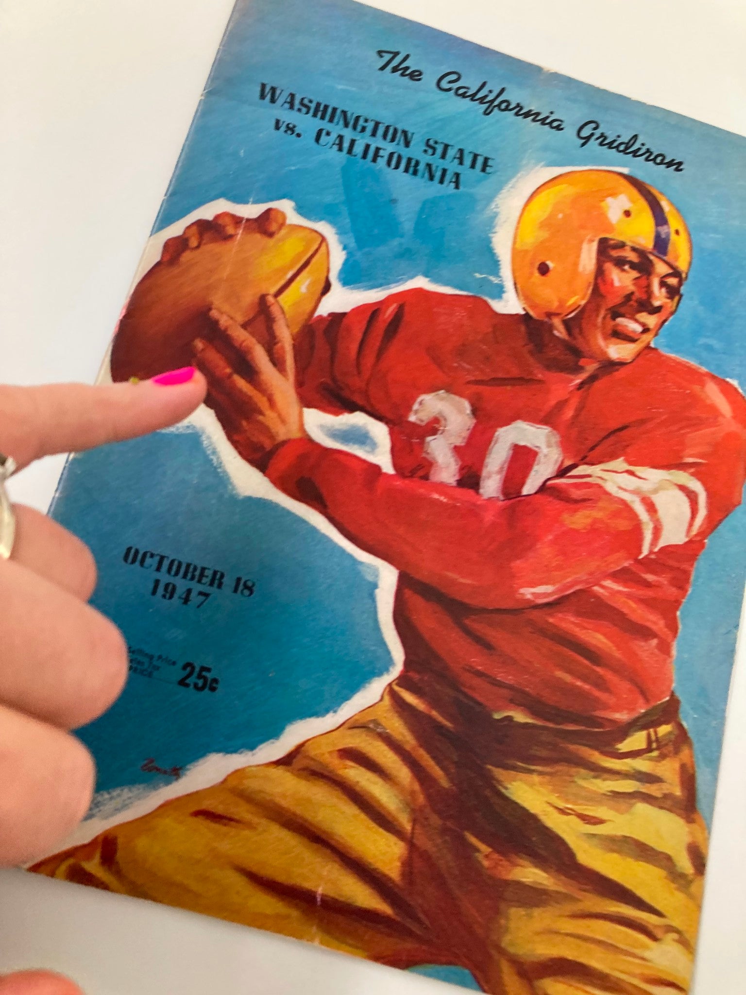 October 18 1947 Football Washington State v California Gridiron Official Program