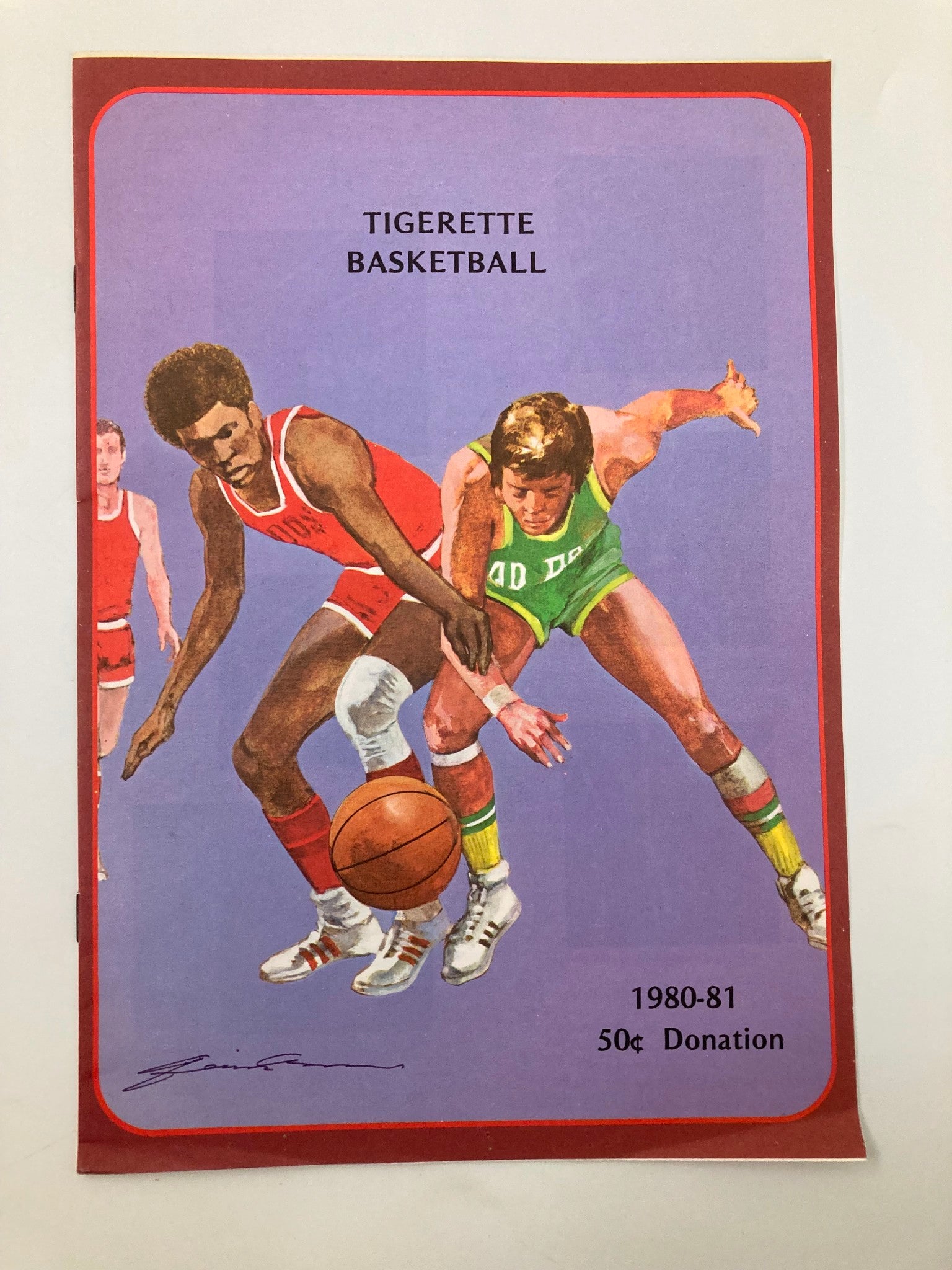 1980-1981 College Tigerette Basketball Official Program