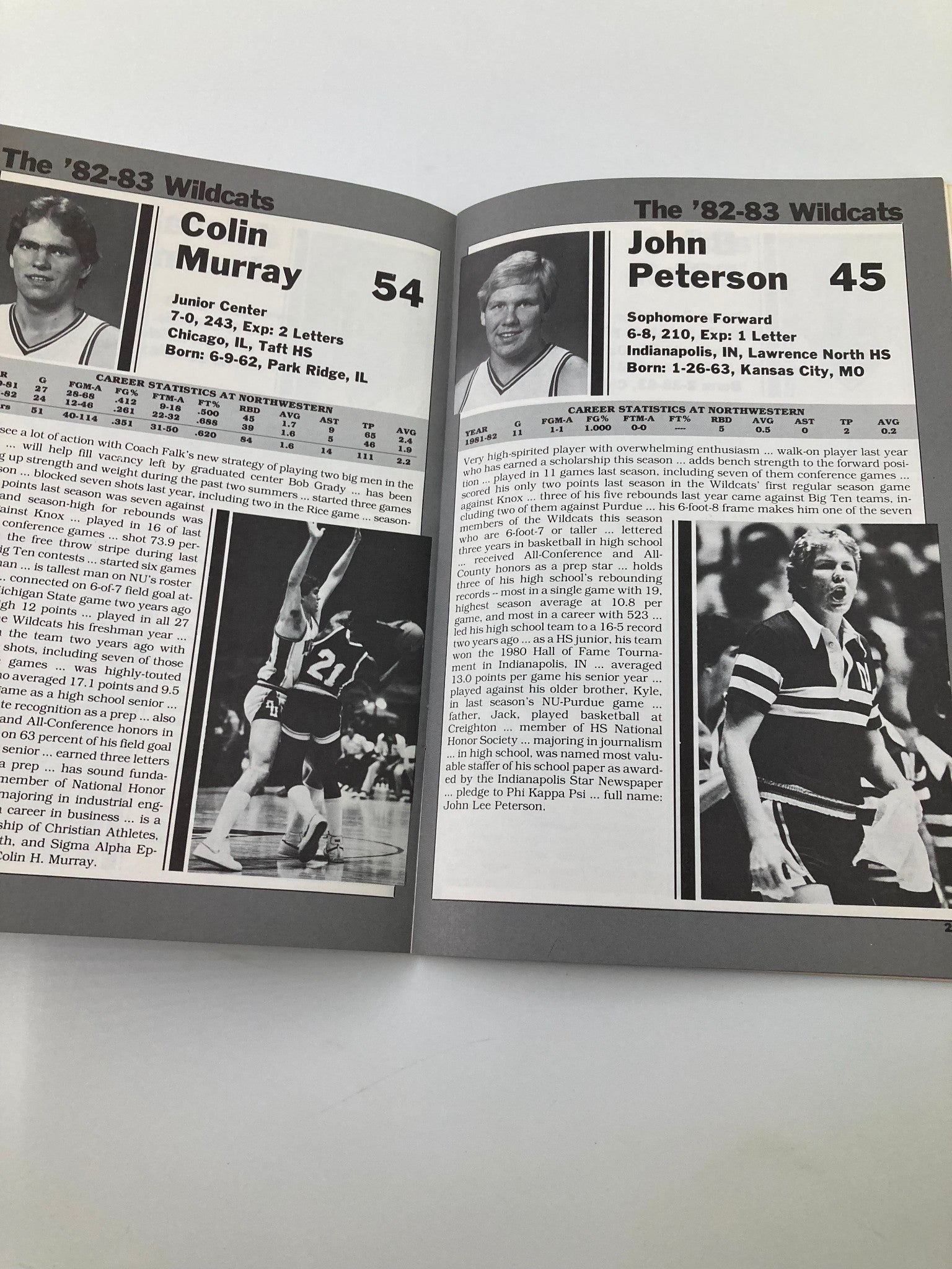 1982-1983 Northwestern Wildcat Basketball Media Guide