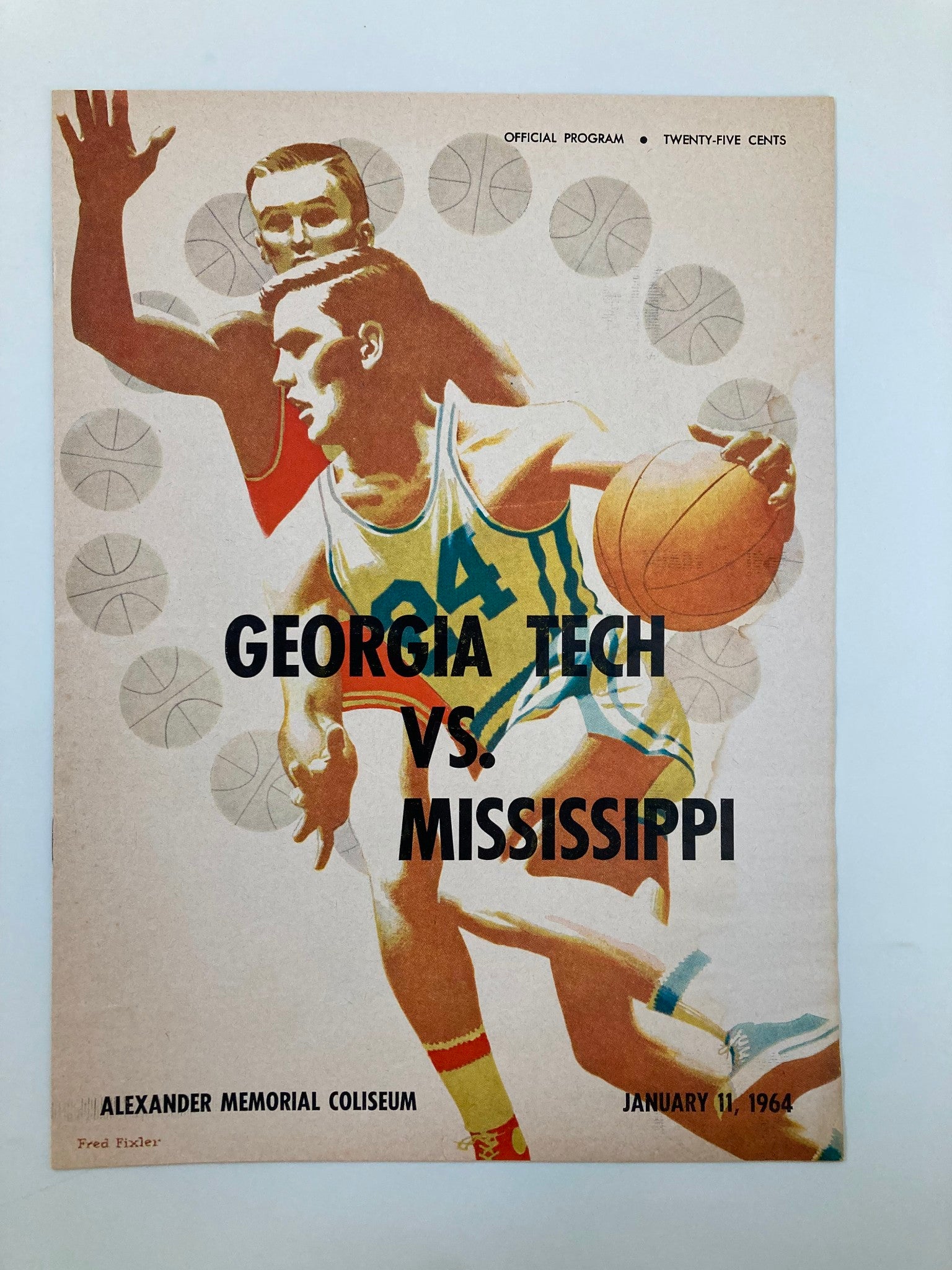 January 11 1964 Georgia Tech vs Mississippi Basketball Official Program