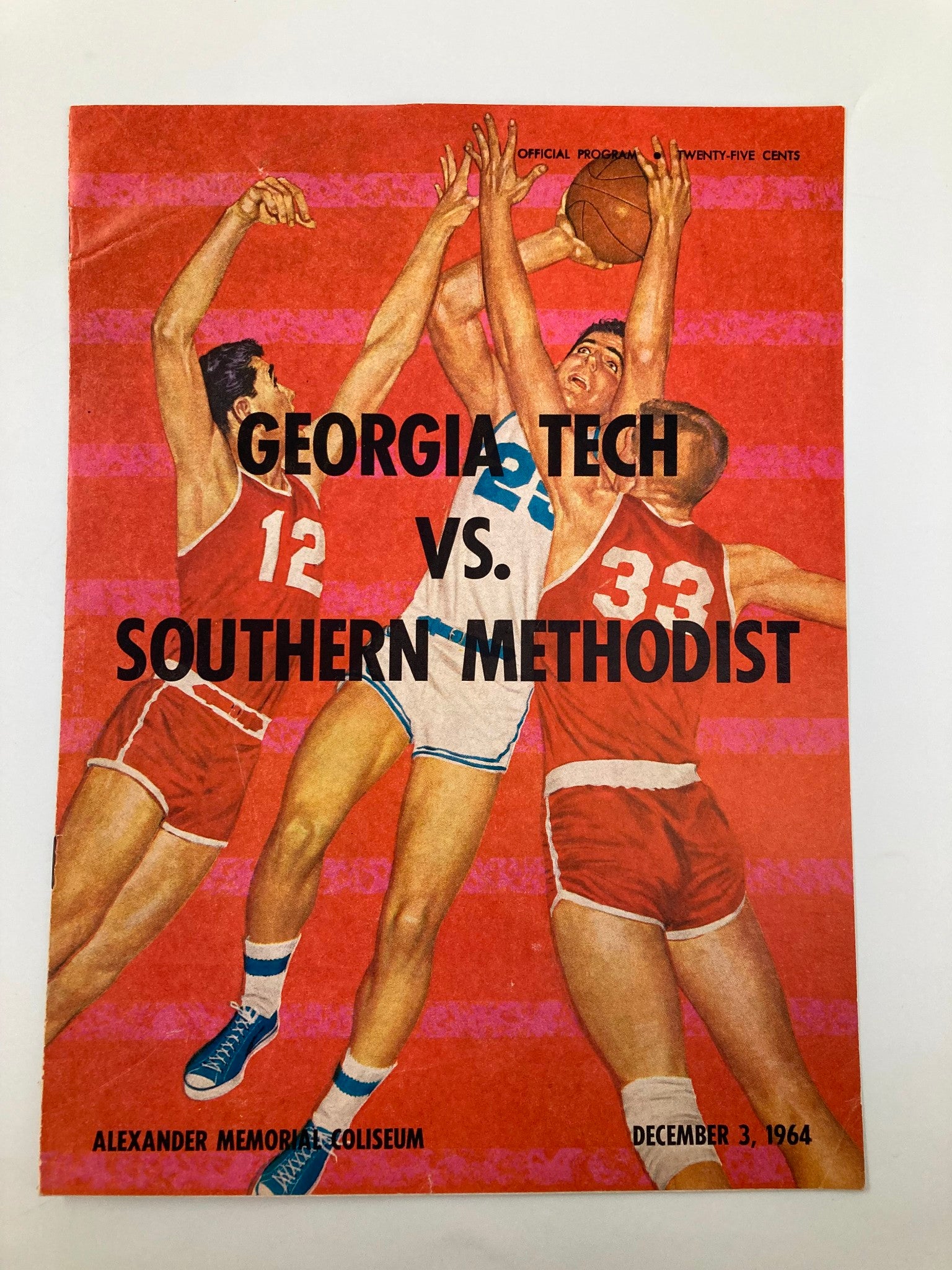 December 3 1964 Georgia Tech vs Southern Methodist Basketball Official Program