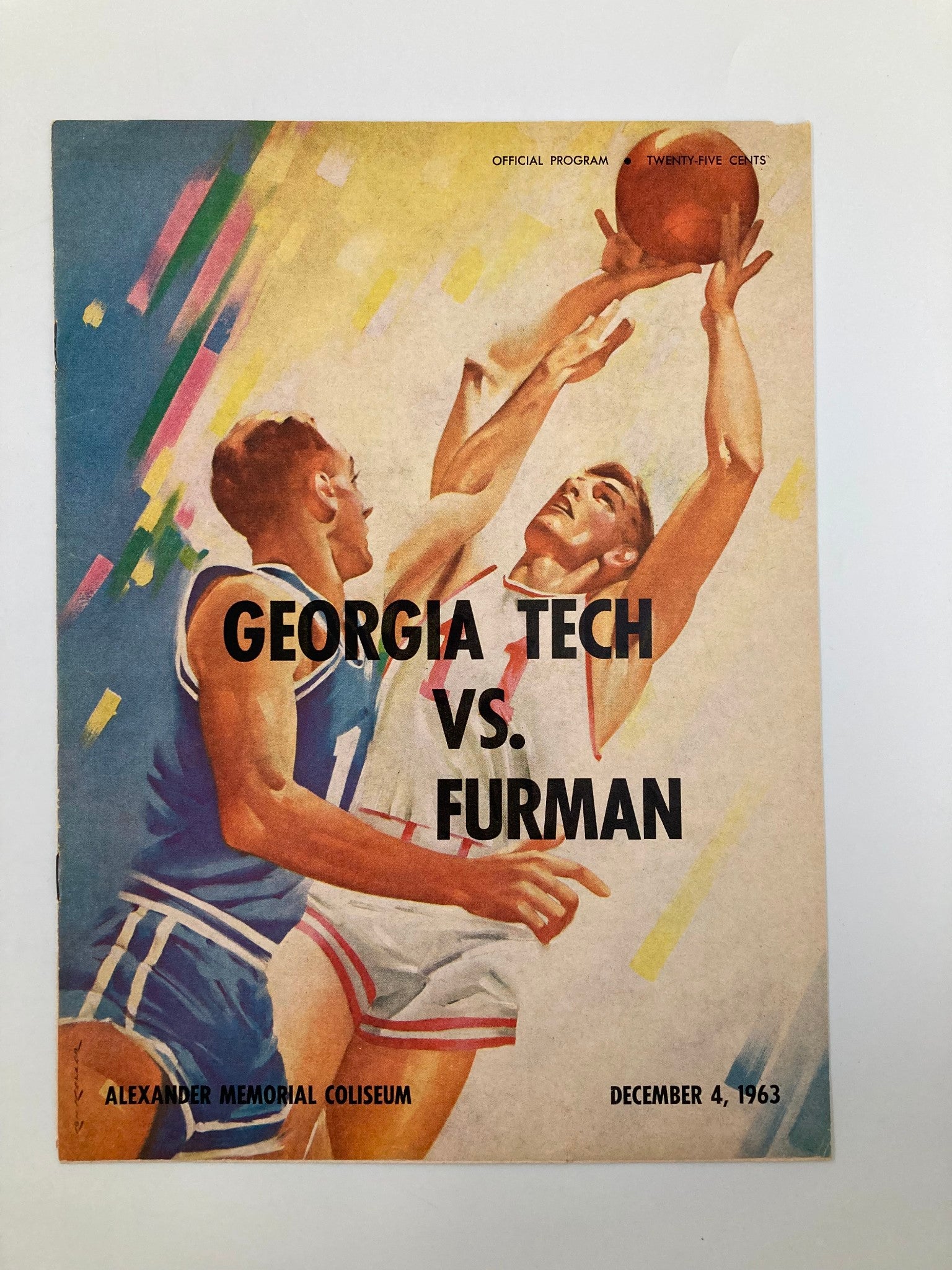 December 4 1963 Georgia Tech vs Furman Basketball Official Program