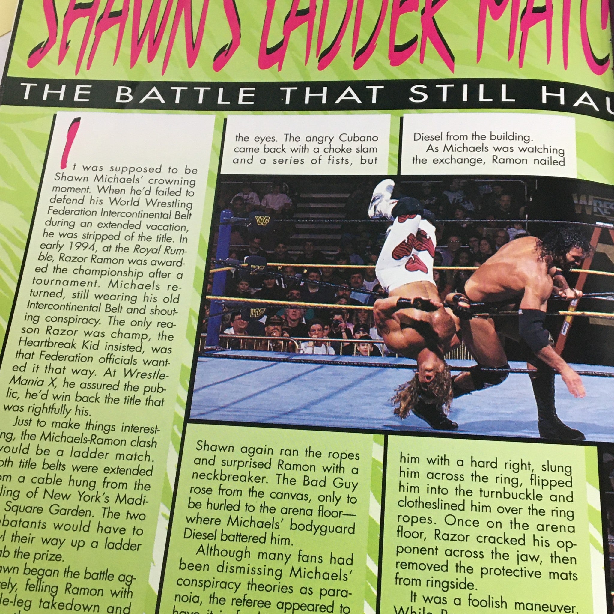 WWF Wrestling Spotlight Magazine 1995 Vol 27 Shawn Michaels, w Poster No Label