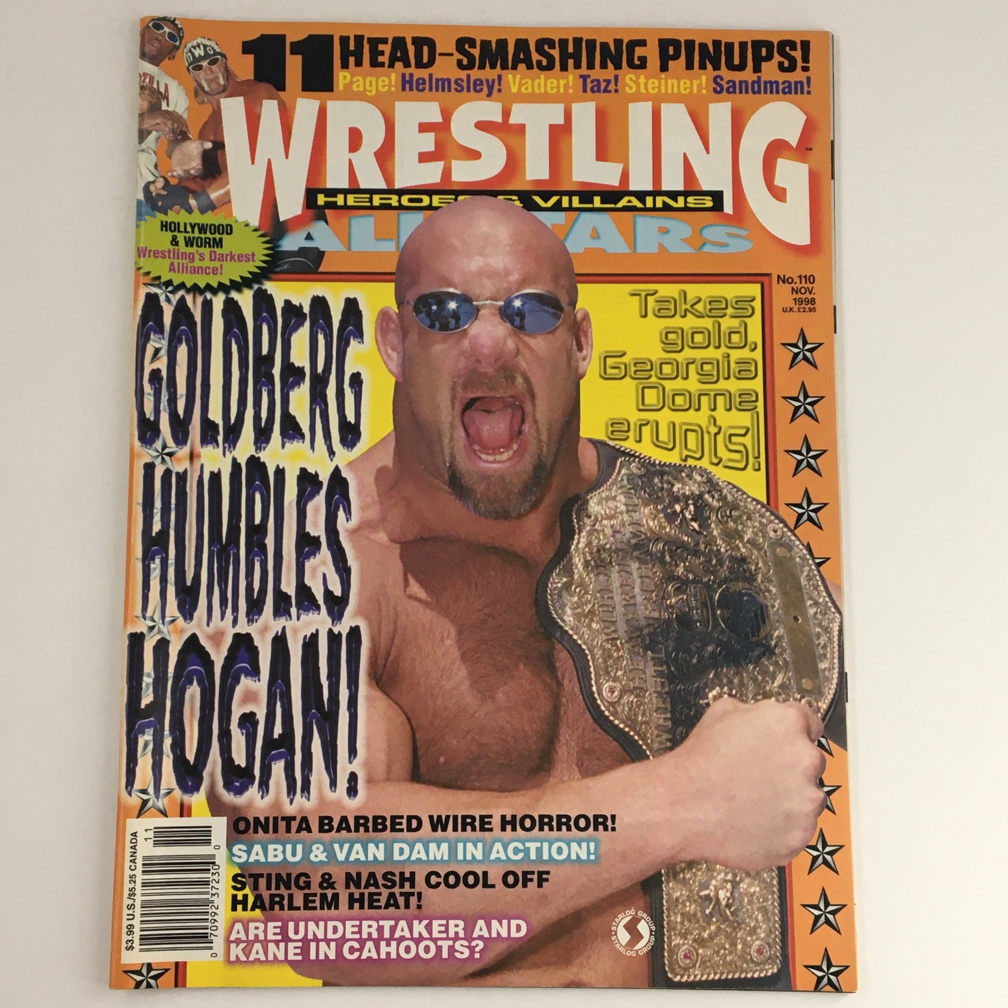 Wrestling All Stars November 1998 Bill Goldberg, Hulk Hogan, No Label no Poster