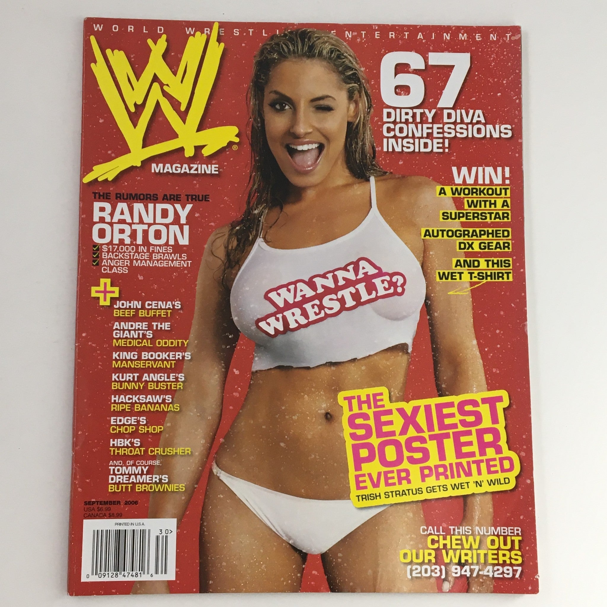 WWE Magazine September 2006 Trish Stratus, Randy Orton, No Label