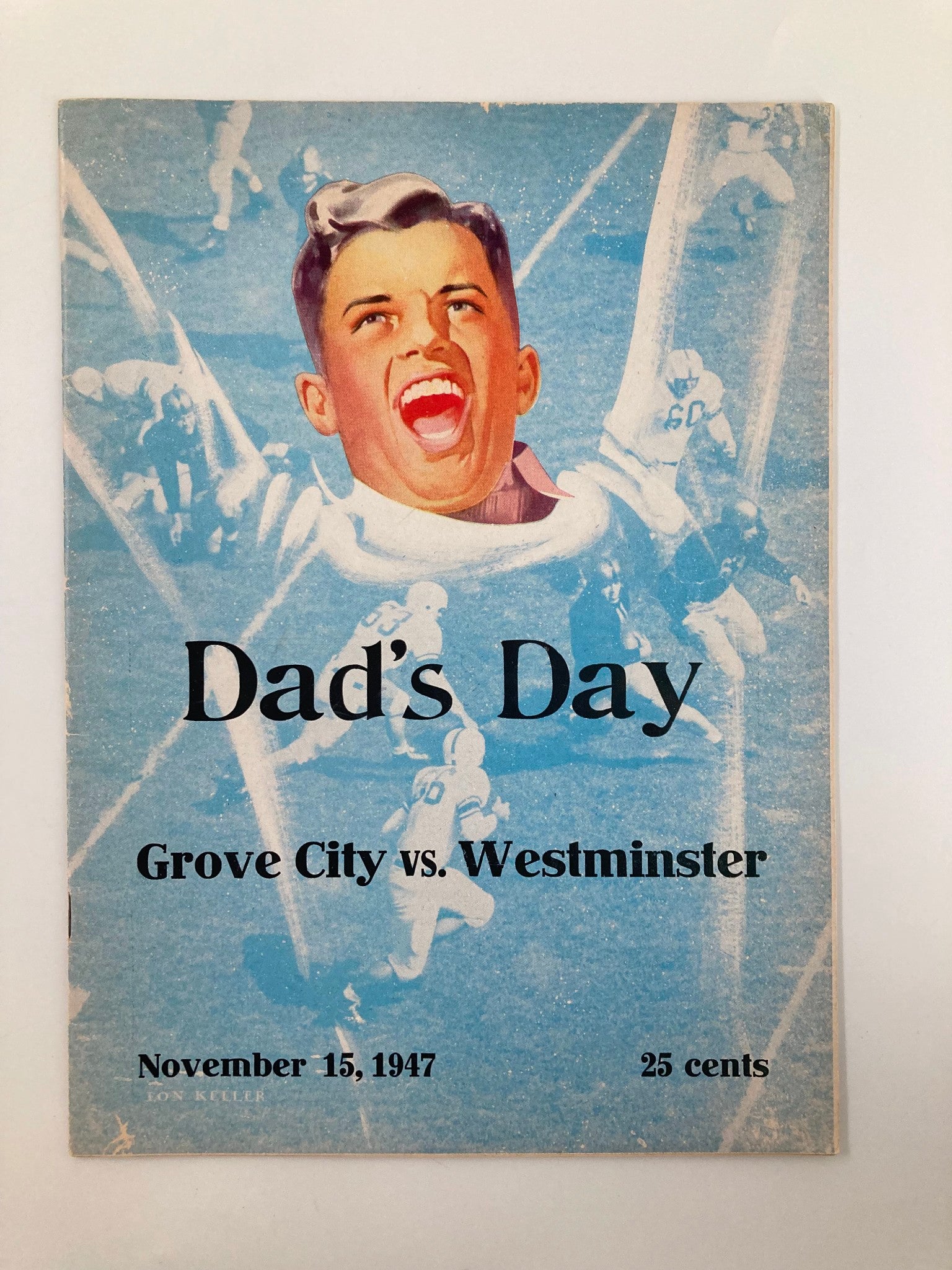 November 15 1947 Dad's Day Football Grove City vs Westinster Program