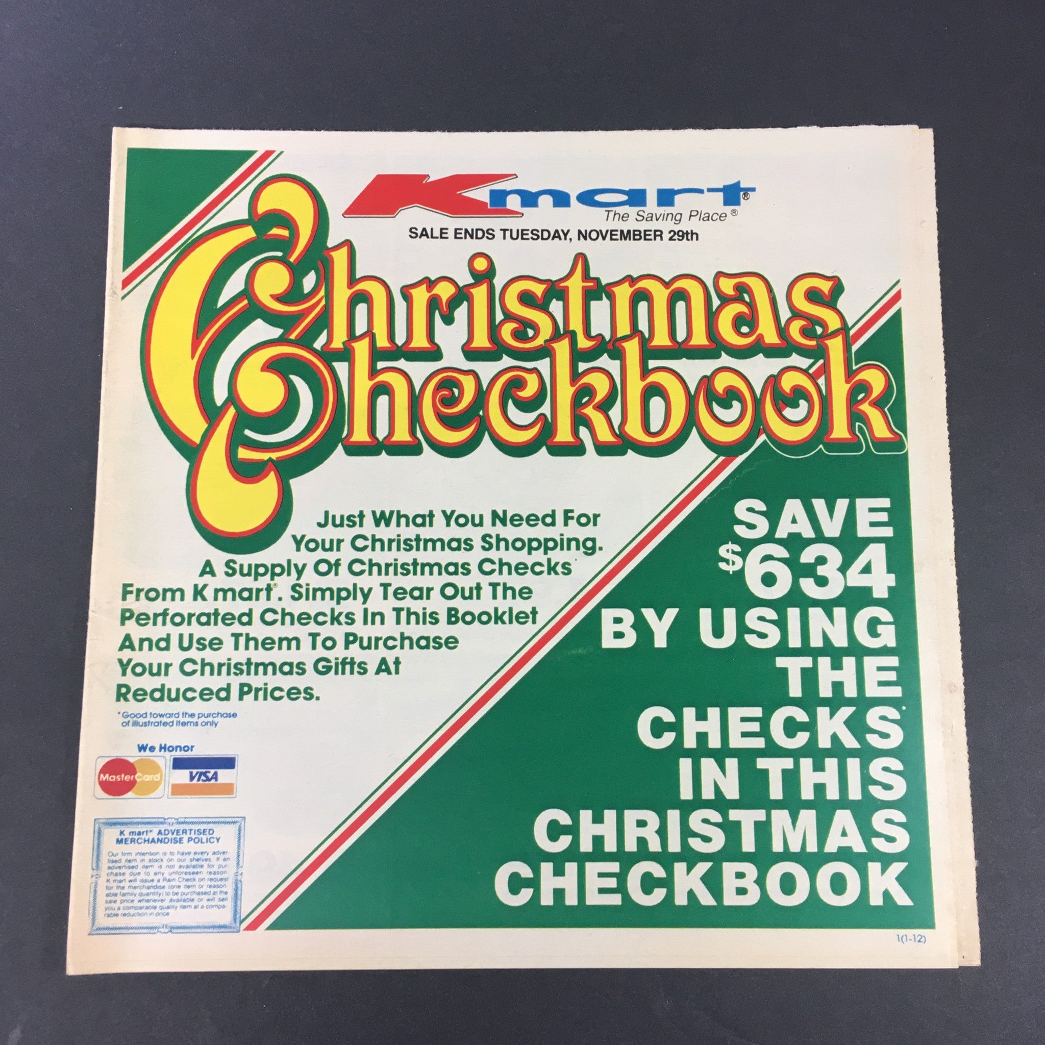 VTG Retro November 1983 K-Mart Christmas Checkbook Circular Advertising Ads