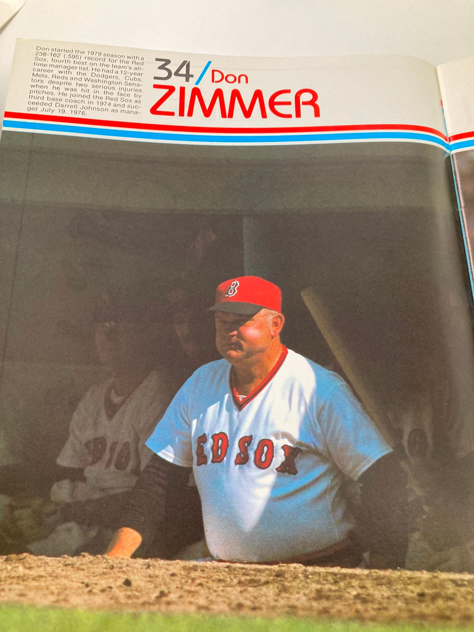 1979 MLB Boston Red Sox Official Yearbook Don Zimmer, Jim Rice