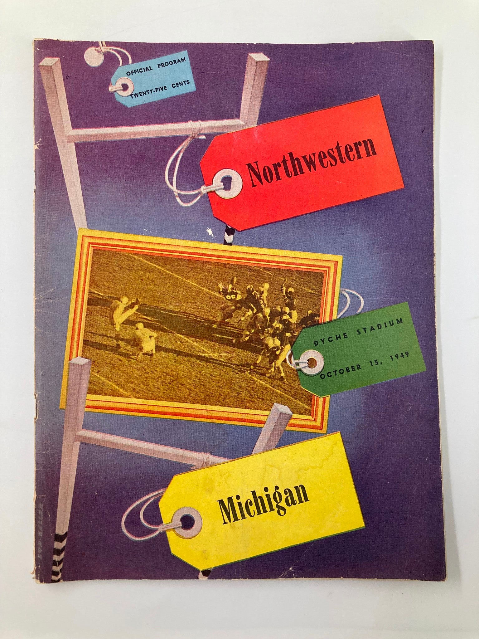 October 15 1949 Northwestern vs Michigan Dyche Stadium Official Program
