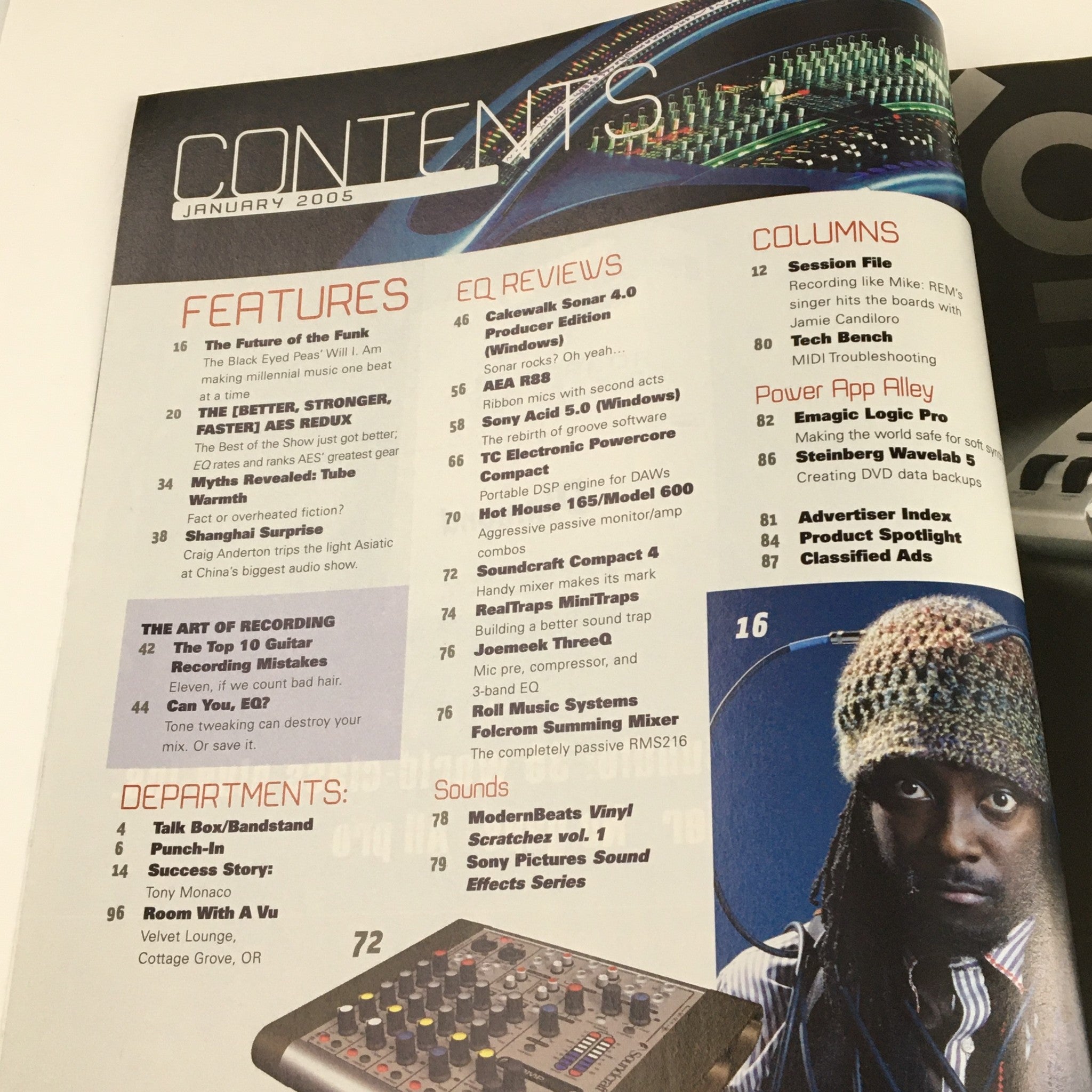 EQ Recording Magazine January 2005 Black Eyed Peas' Will I. Am, No Label