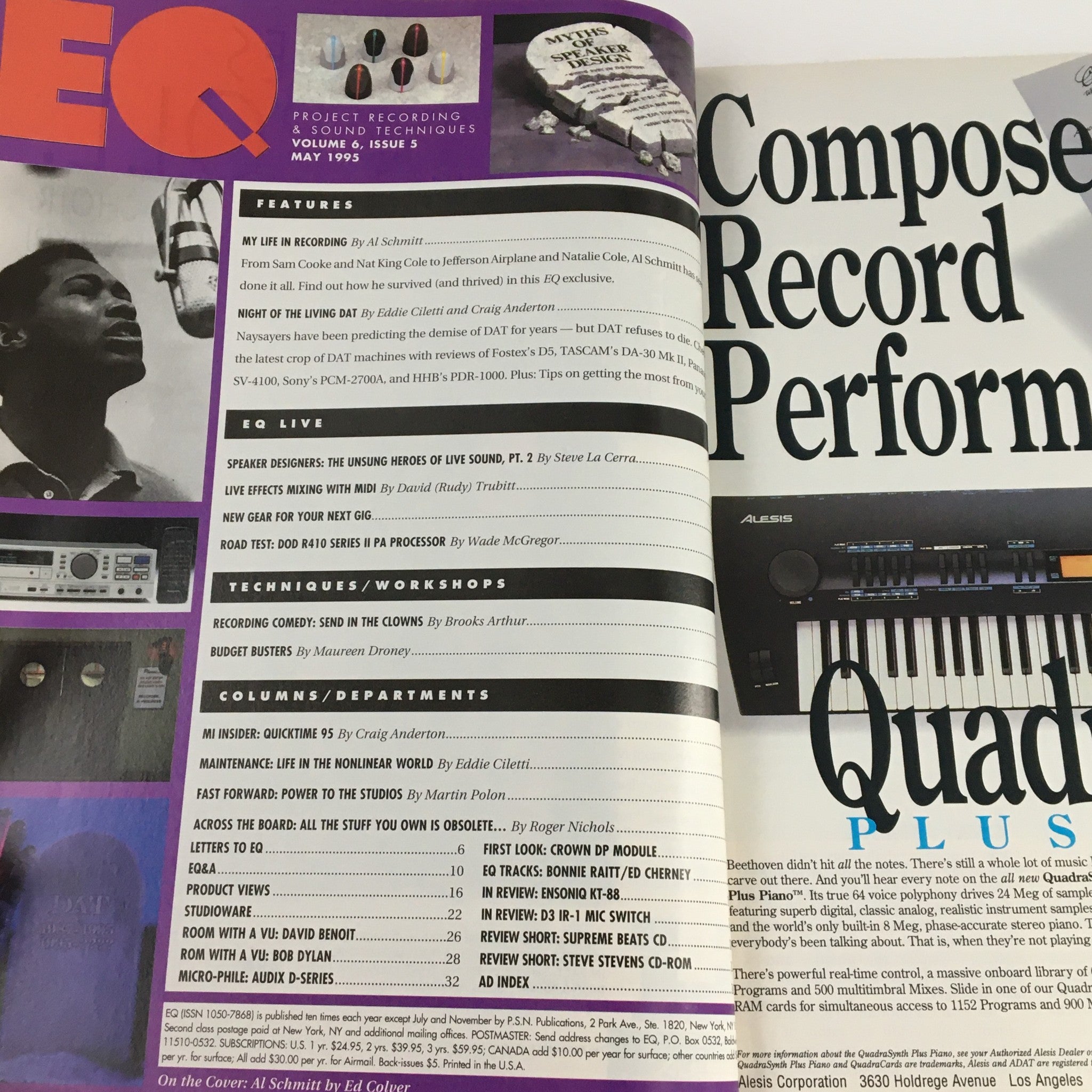 EQ Recording & Sound Magazine Vol 6 #5 May 1995 Al Schmitt Recording, No Label