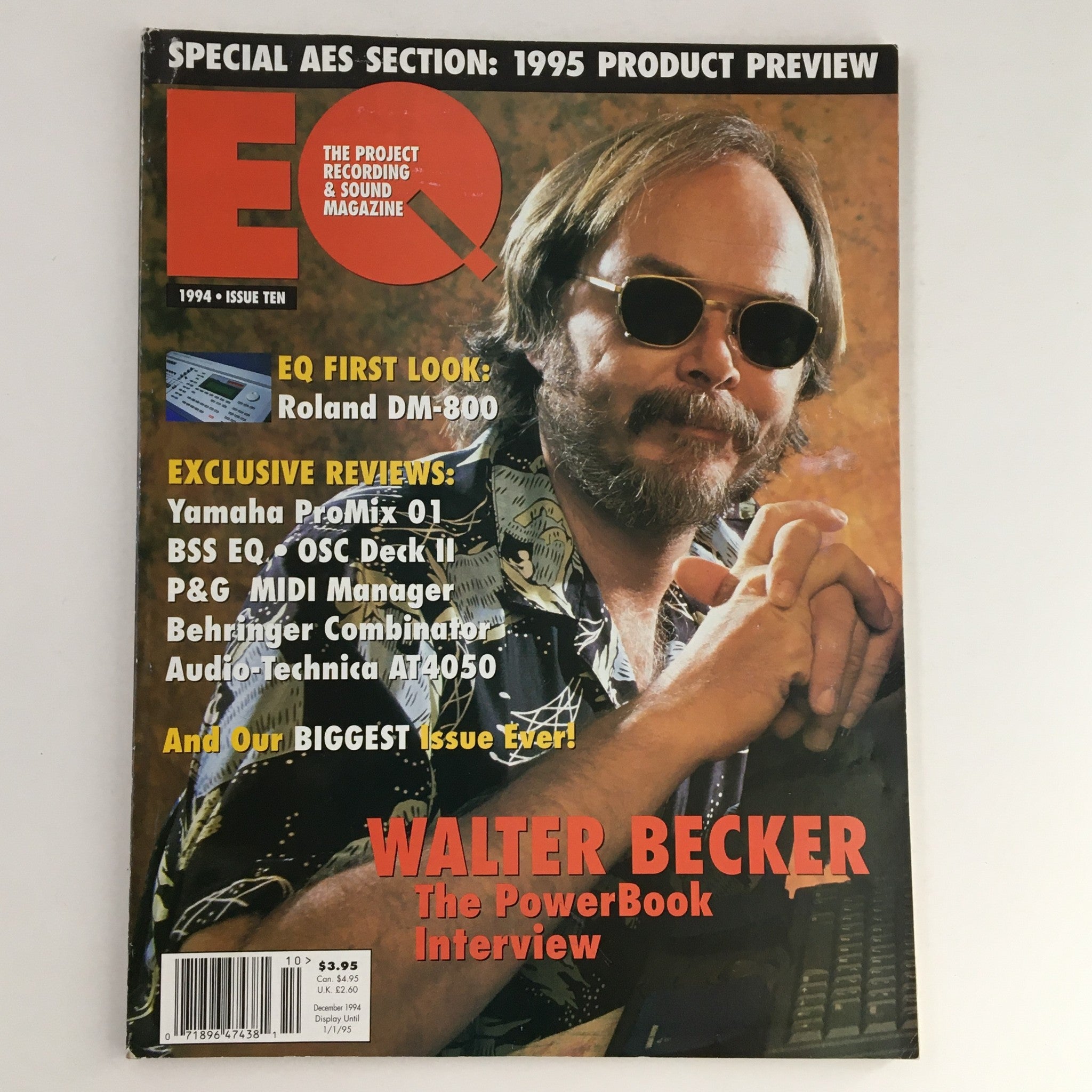 EQ Recording & Sound Magazine Vol 5 #10 December 1994 Walter Becker, No Label