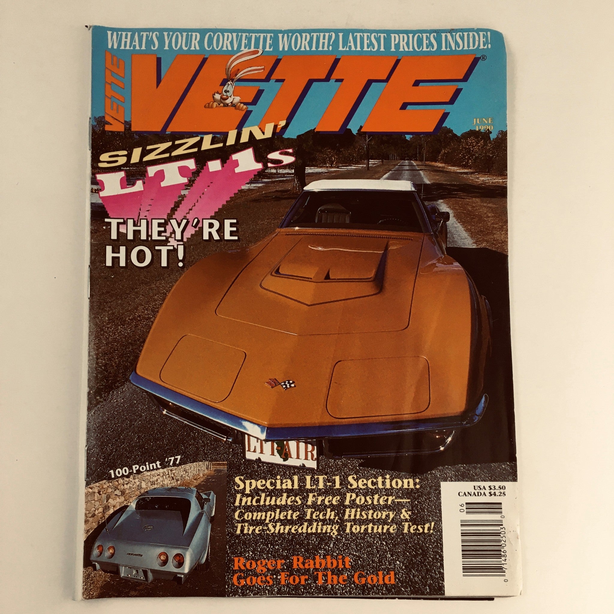 Vette Magazine June 1990 Roger Rabbit Goes For The Gold, No Label