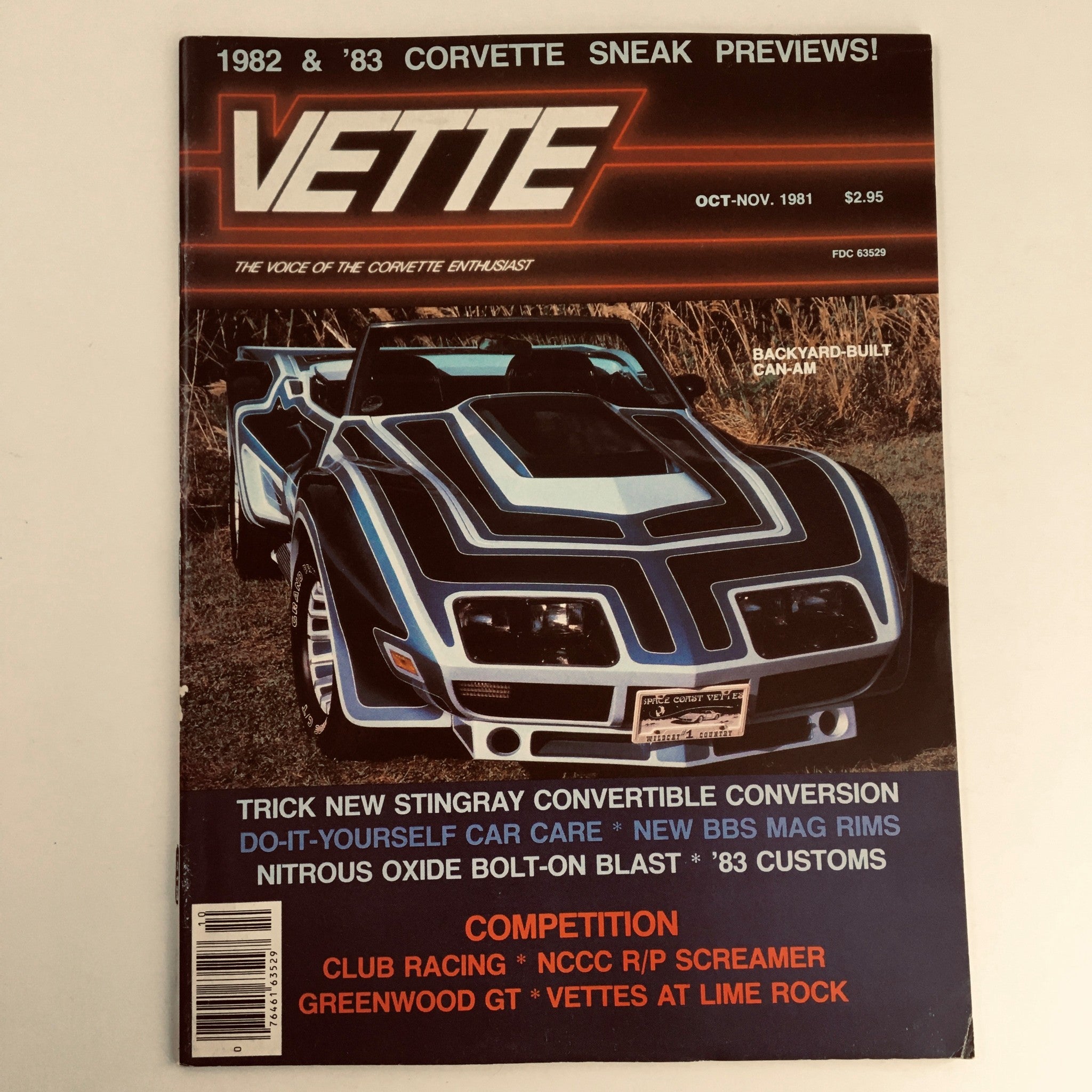 Vette Magazine October 1981 Trick New Stingray Convertible Conversion No Label