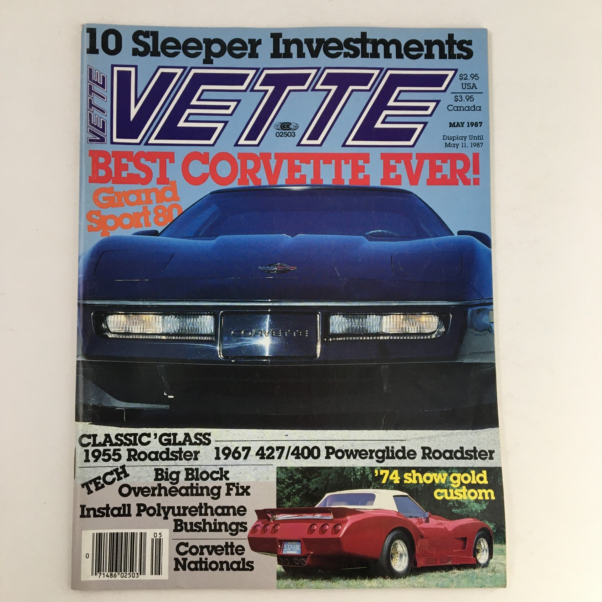 Vette Magazine May 1987 Best Corvette Grand Sport 80 & 1955 Roadster, No Label