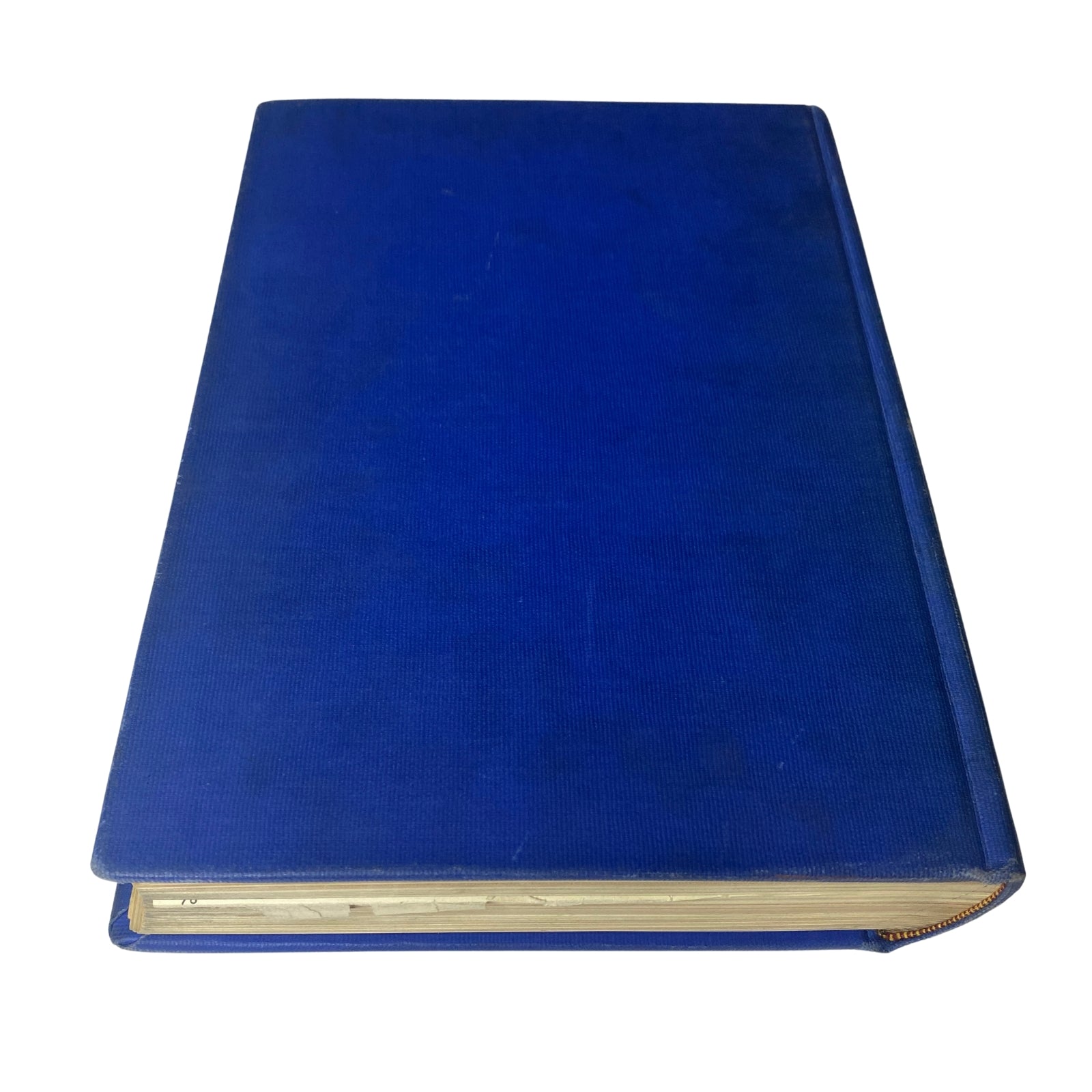 Side view of the blue hardcover of Time Magazine Library Bound Weekly, containing editions from January 5 to March 29, 1948, illustrating durability and preservation.