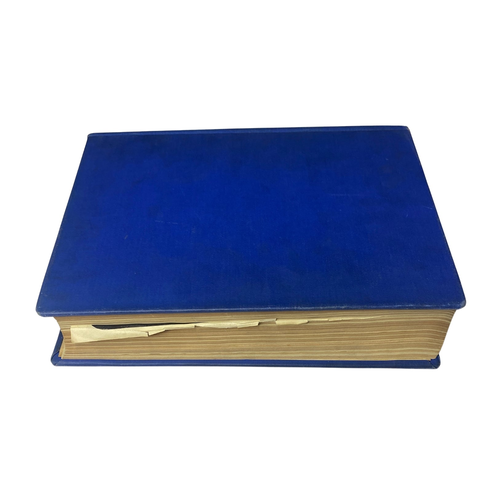 Top view of the blue hardcover of Time Magazine Library Bound Weekly, encompassing issues from January 5 to March 29, 1948, designed for archival storage.