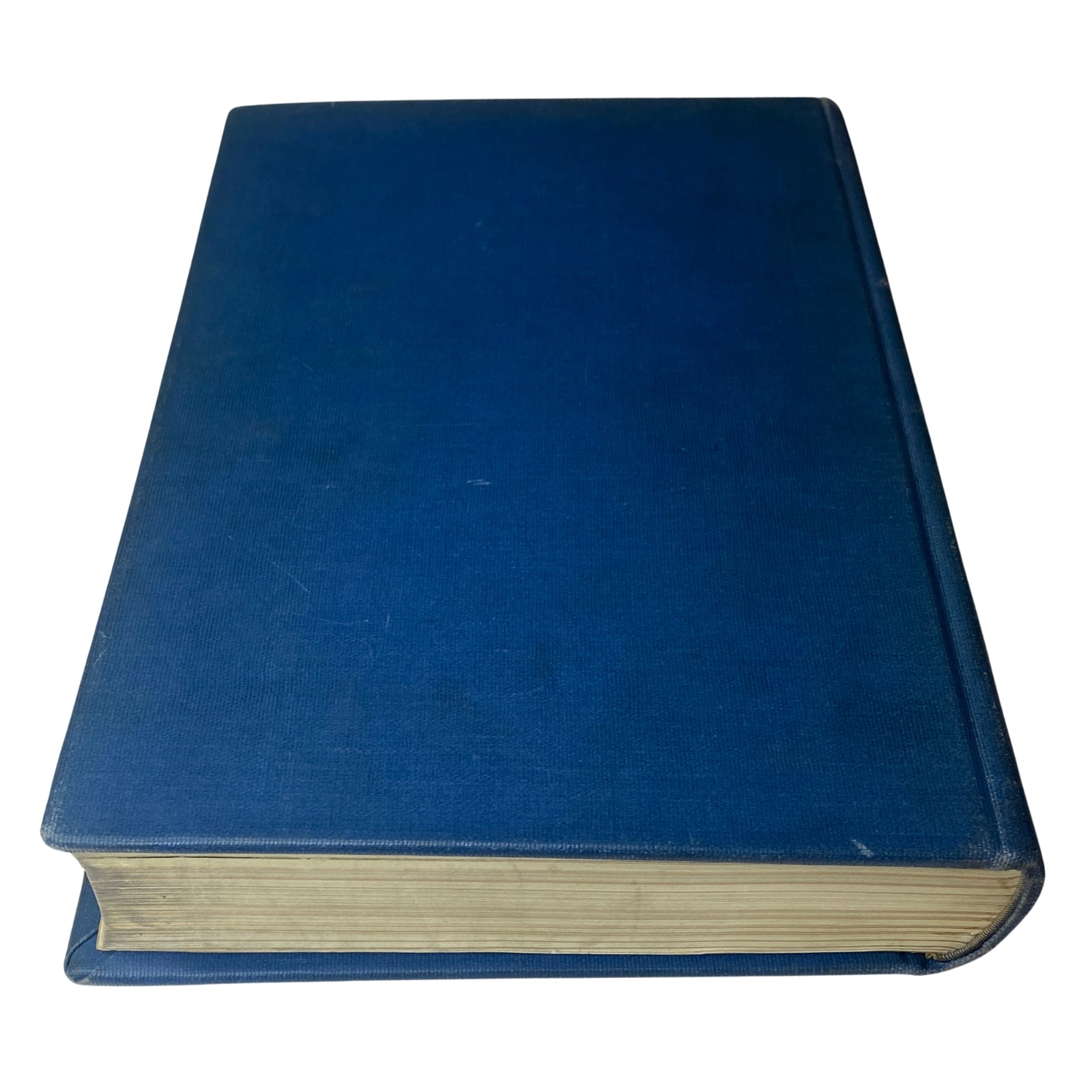 Side view of the Time Library Bound Weekly Magazine January 7 to March 25, 1946, highlighting the thickness and well-preserved nature of the magazine.