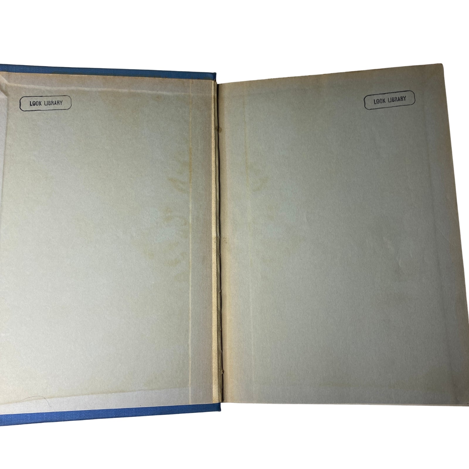 Inside view of the Time Magazine Library Bound July 8, 1946 - September 30, 1946 showing the library label and clean pages.