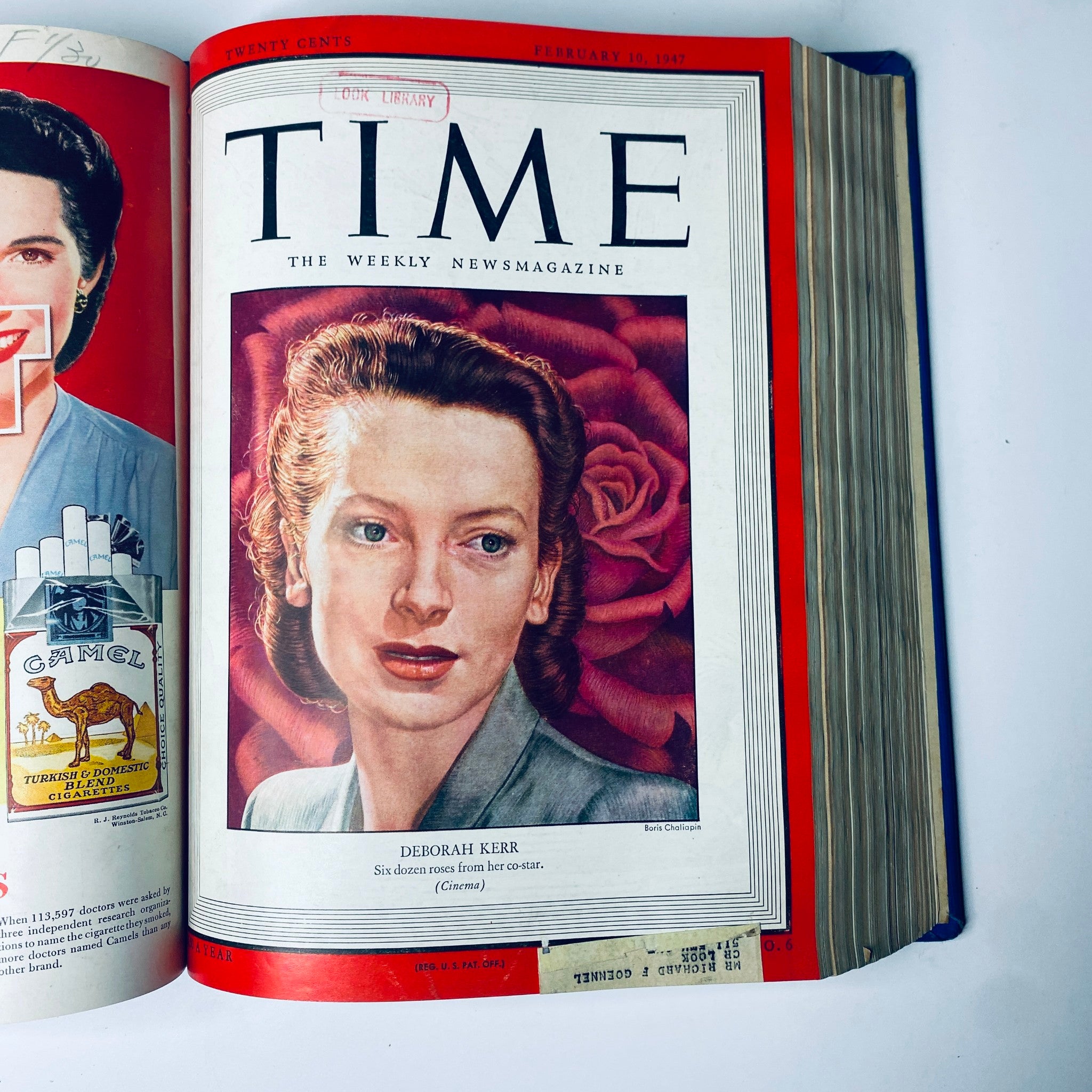 Cover of Time Library Bound Weekly Magazine for February 10, 1947 featuring actress Deborah Kerr.
