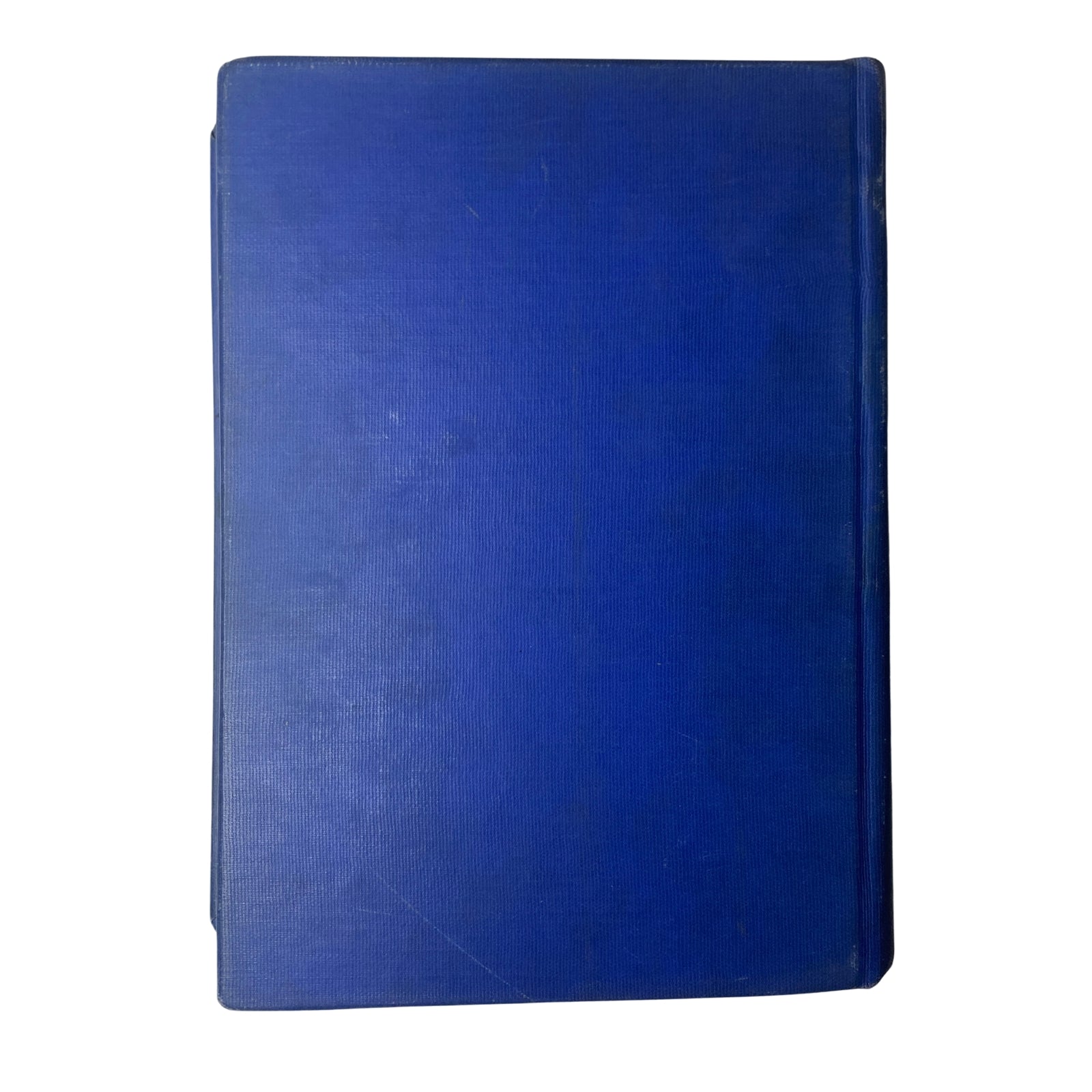 Spine of the Library Bound Volume of Time Magazine from April 7 to June 30, 1947, featuring a textured blue cover that encloses significant historical content. Time Magazine Library Bound Weekly April 7, 1947 - June 30, 1947 Mohandas Gandhi.