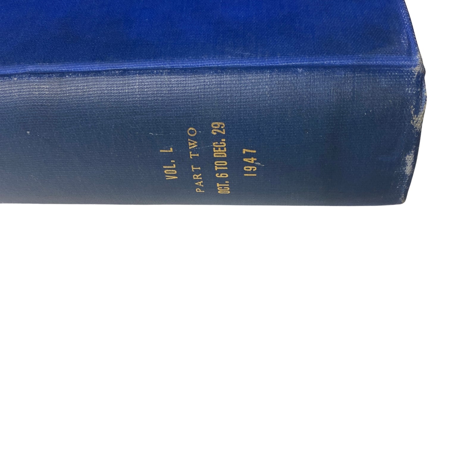Spine of Time Magazine Library Bound Weekly Edition, highlighting volume details, dated October 6 to December 29, 1947.