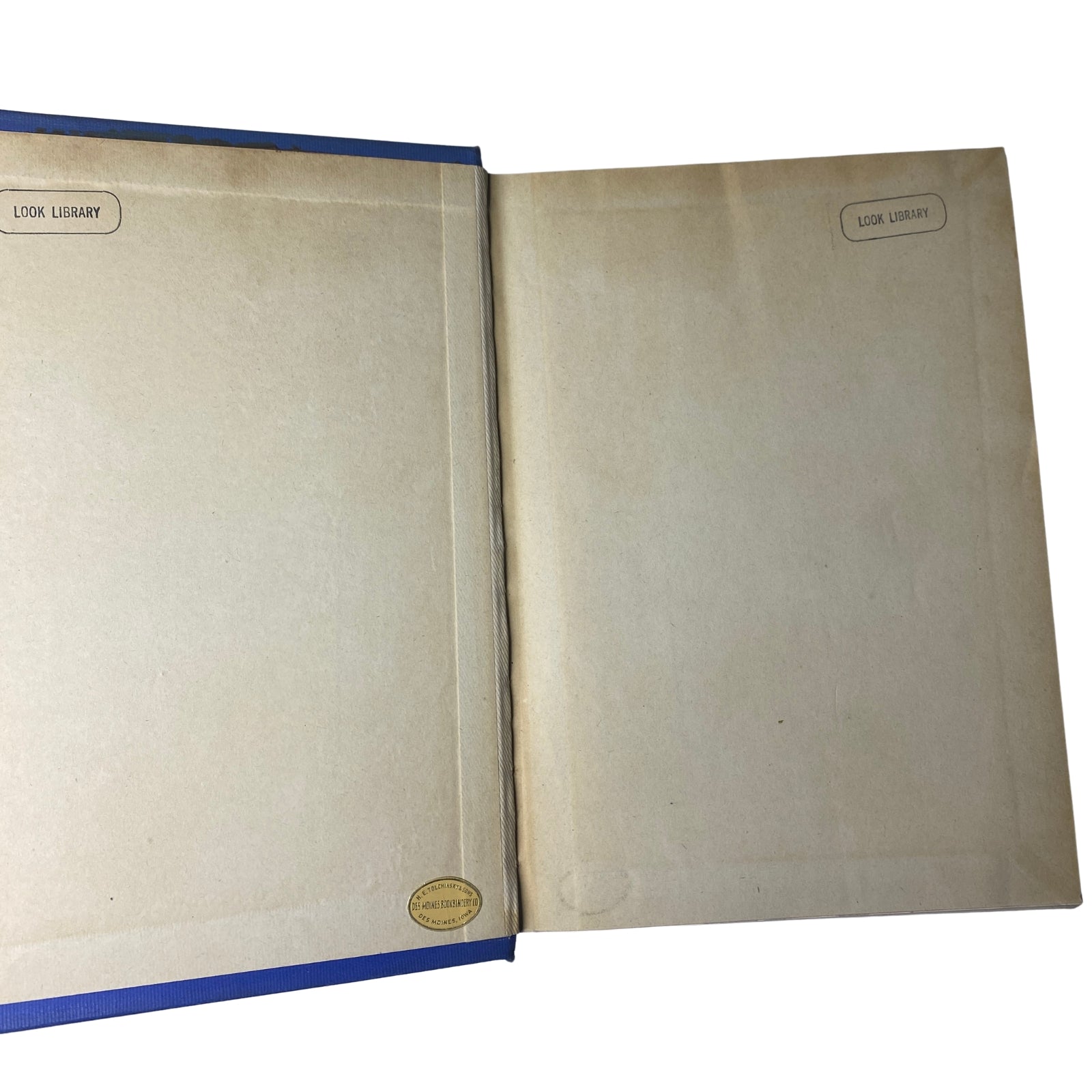 Interior page of Time Magazine Library Bound Weekly Edition, showing plain pages ready for archival use, dated October 6 - December 29, 1947.