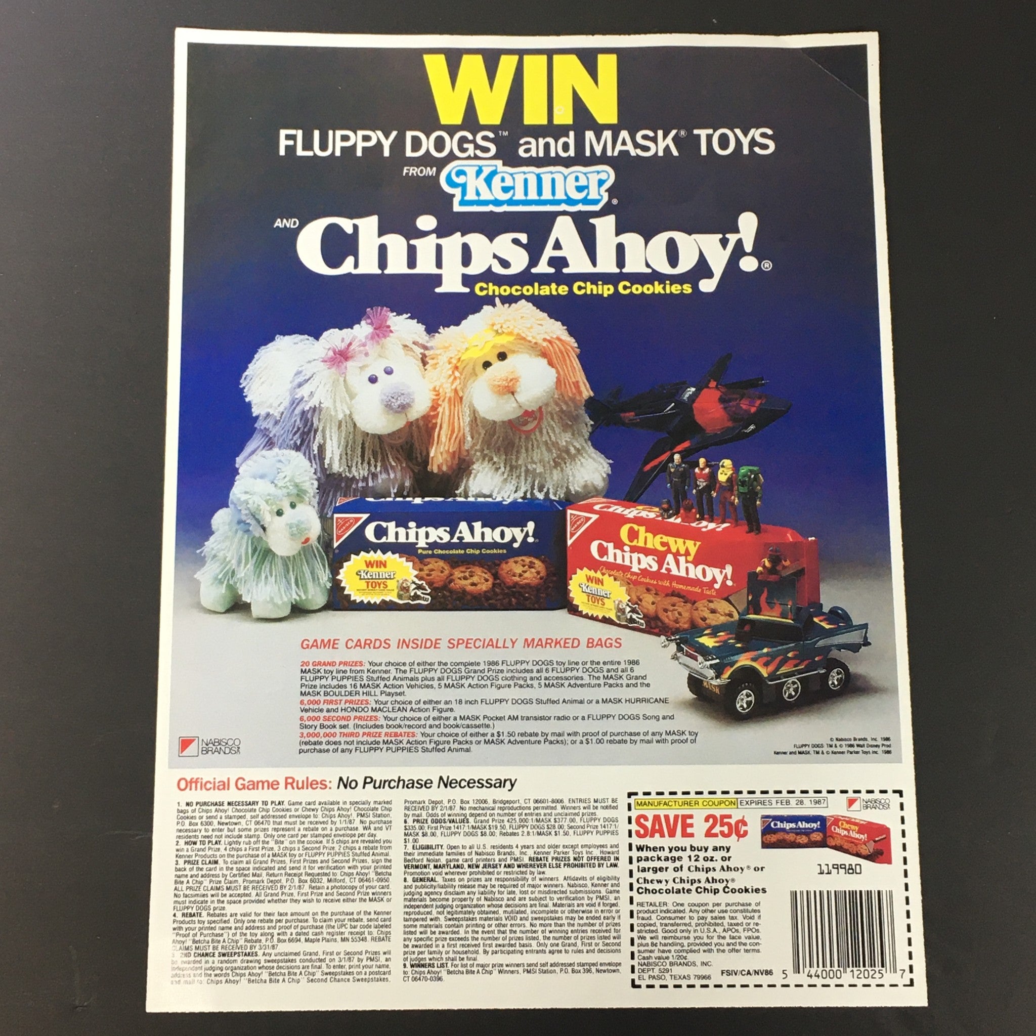 VTG Retro 1987 Nabisco Chips Ahoy Chocolate Chip Cookies Print Ad Coupon