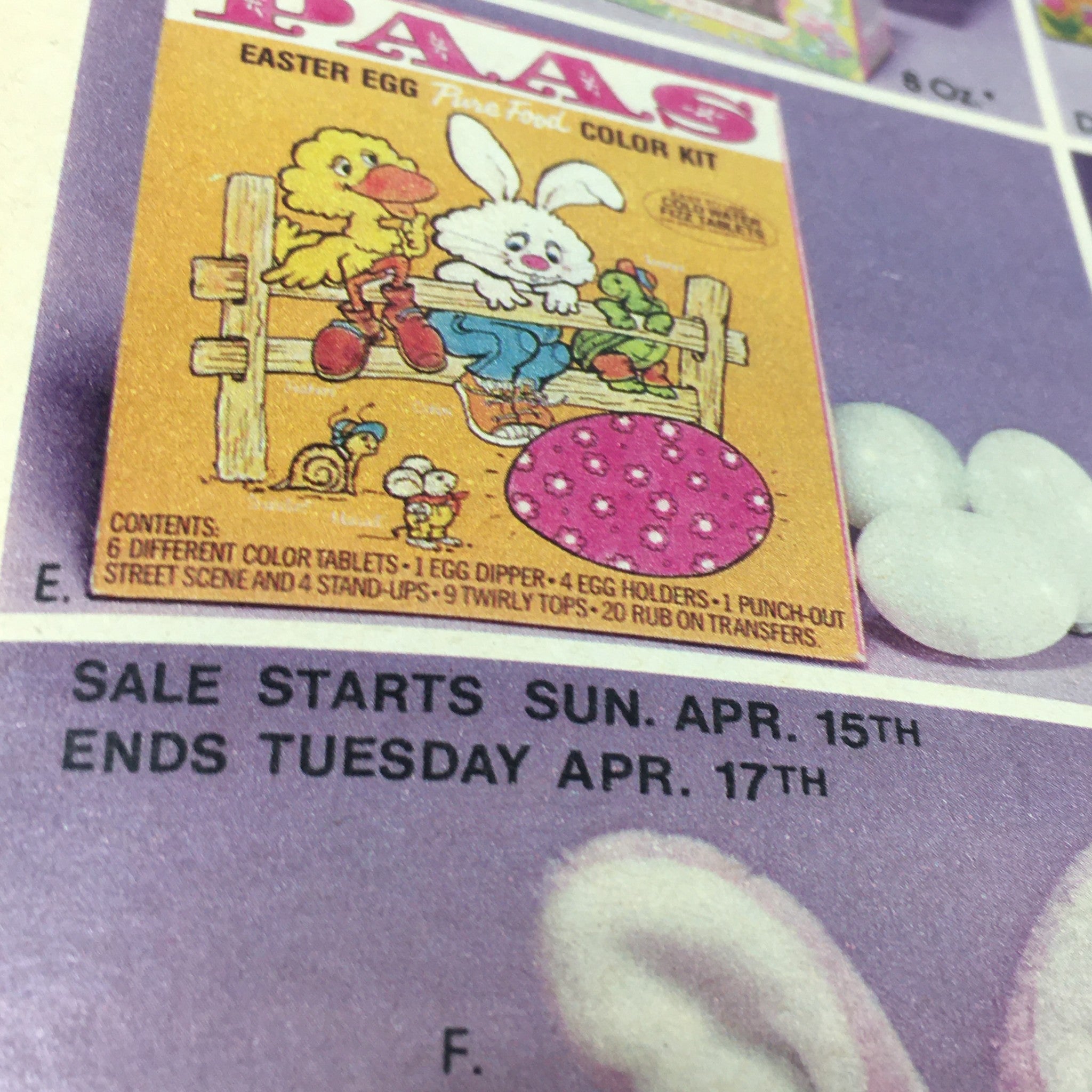 VTG Retro 1984 Paas Easter Land Of Candy Sales Circular Advertising Ads