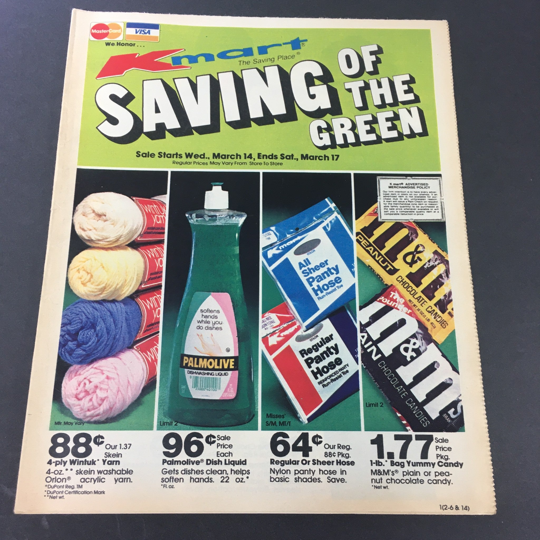 VTG Retro 1982 Palmolive, M&M's and More Brands Circular Advertising Ads