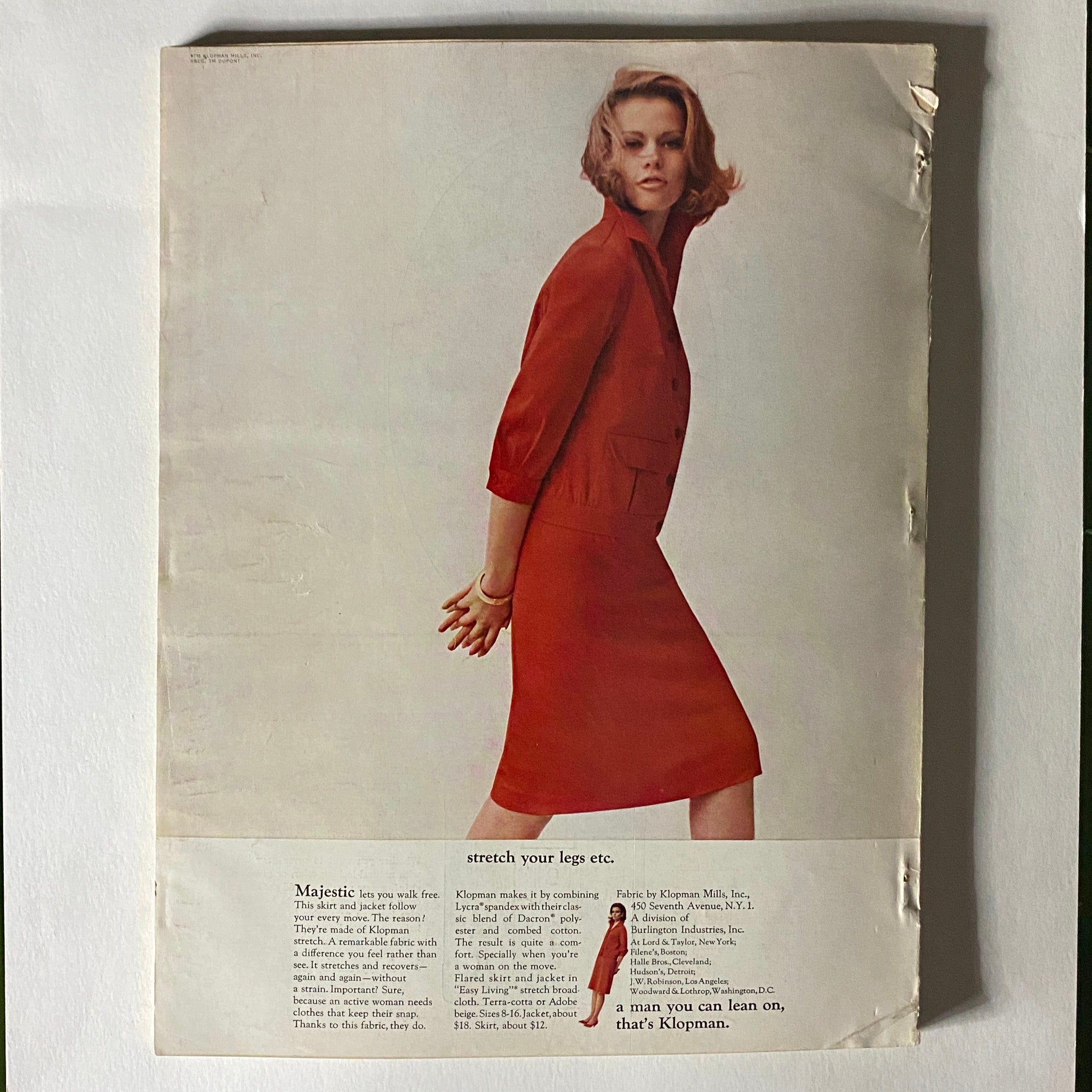 VTG Vogue Magazine April 1 1964 Brigitte Bauer Cover No Label