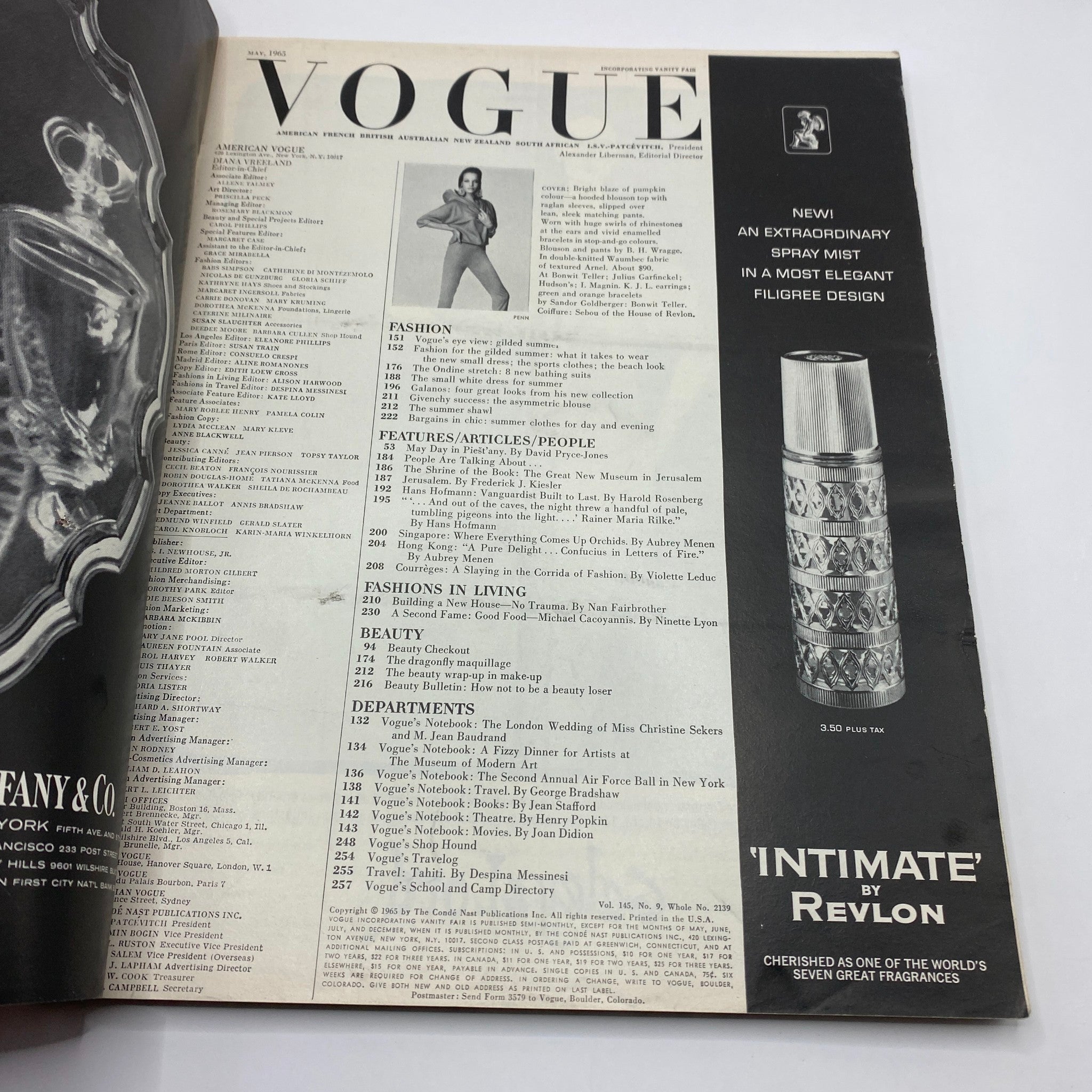 VTG Vogue Magazine May 1965 Veruschka von Lehndorff by Irving Penn No Label