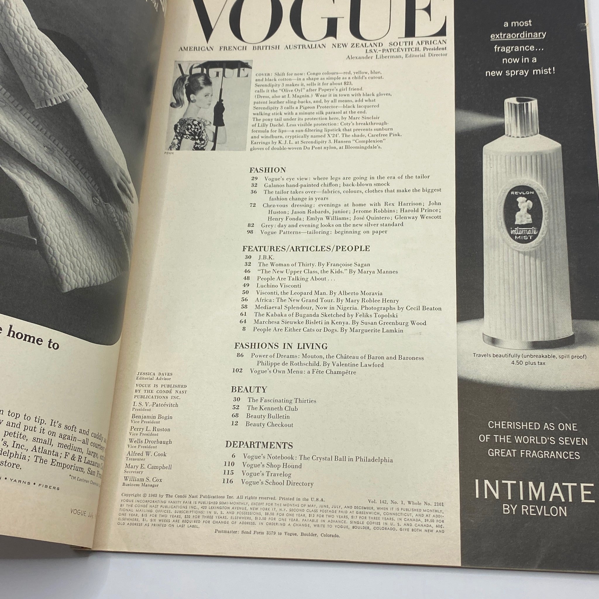 VTG Vogue Magazine July 1963 Celia Hammond by Irving Penn No Label