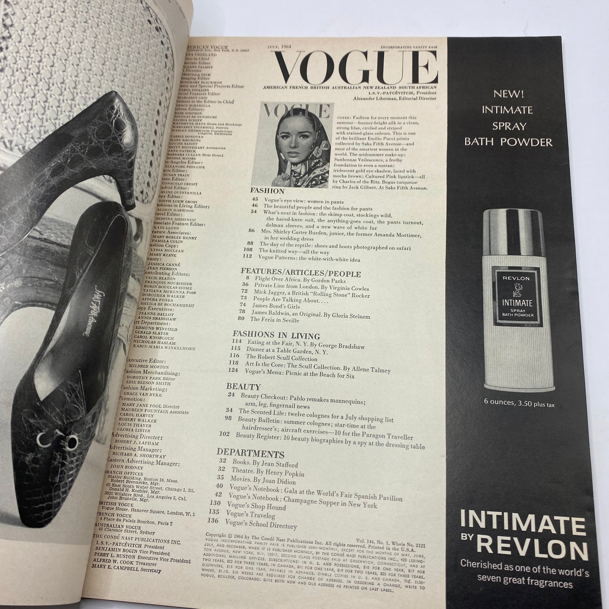 VTG Vogue Magazine July 1964 Sondra Peterson by Irving Penn No Label