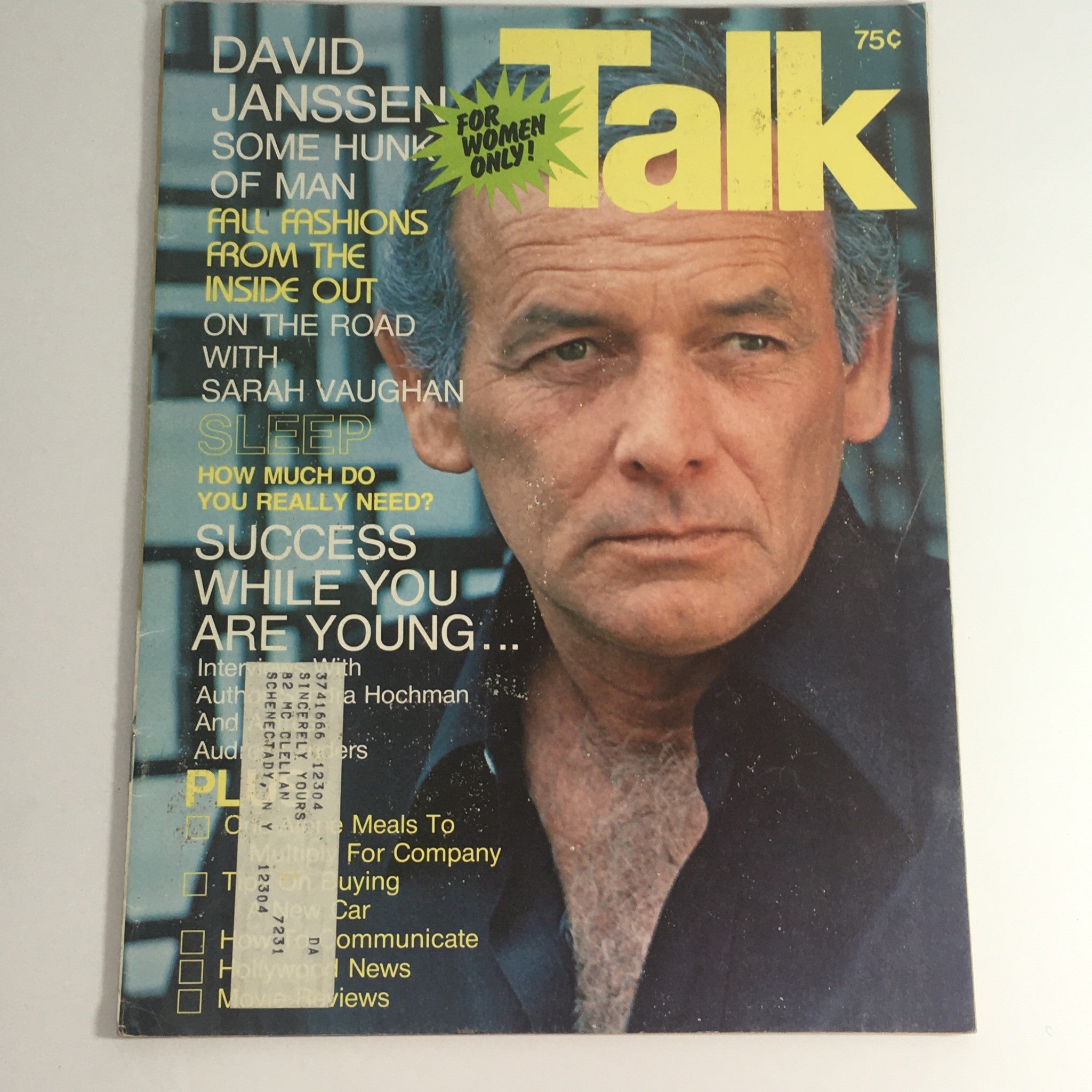 VTG Talk Magazine October 1976 - David Janssen / Author Sandra Hochman Interview