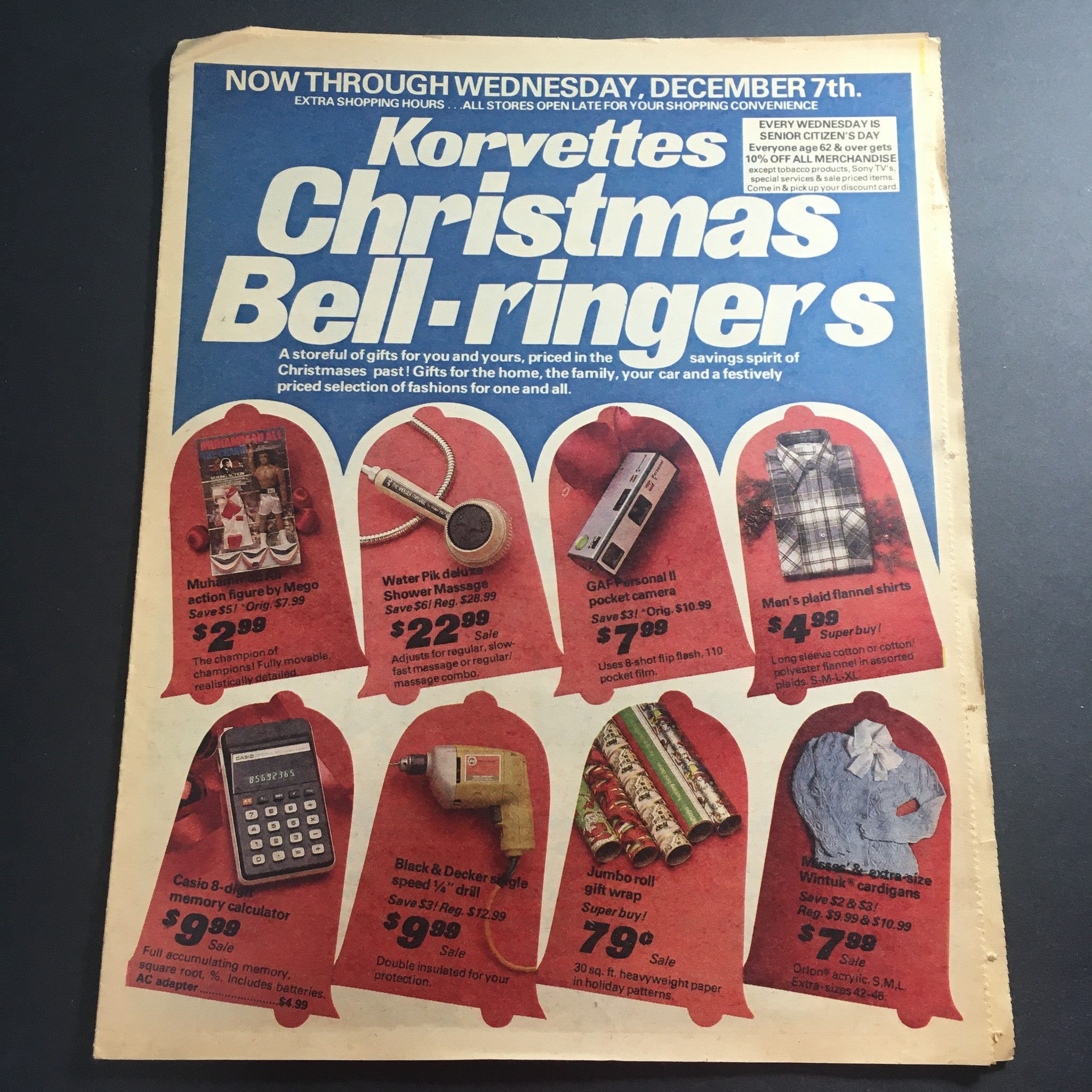 VTG Retro December 1977 Christmas Bell-Ringer Korvettes Circular Advertising Ads