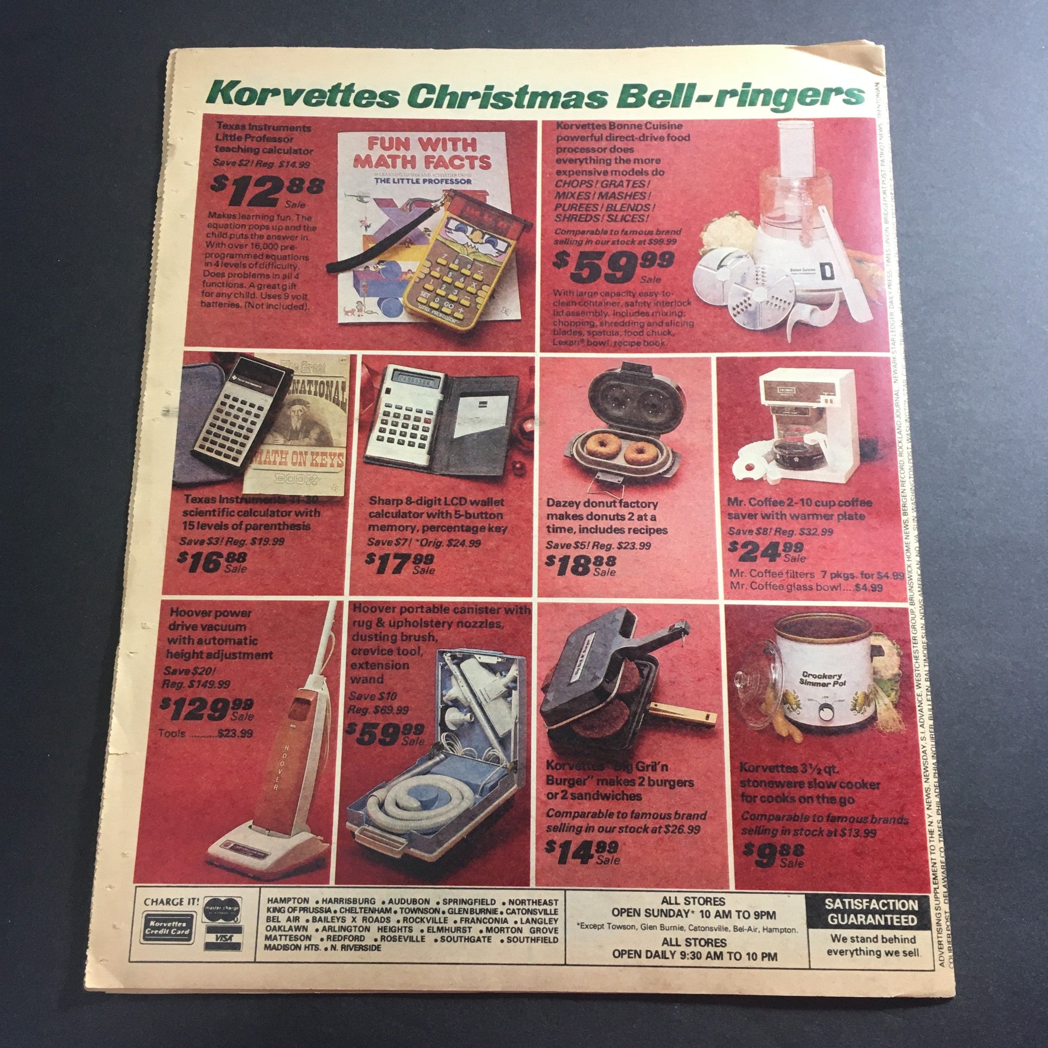 VTG Retro December 1977 Christmas Bell-Ringer Korvettes Circular Advertising Ads