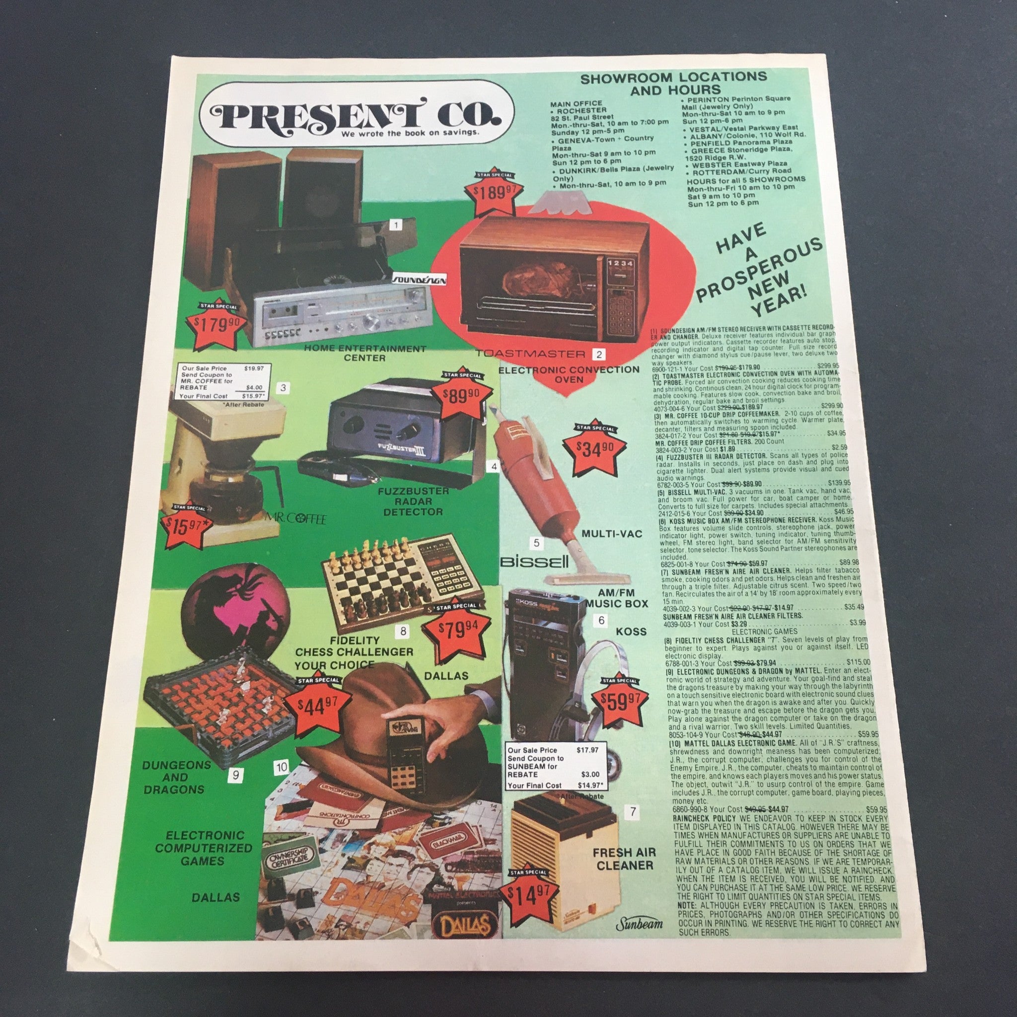 VTG Retro December 1984 Present Co. Christmas Sale Circular Advertising Ads