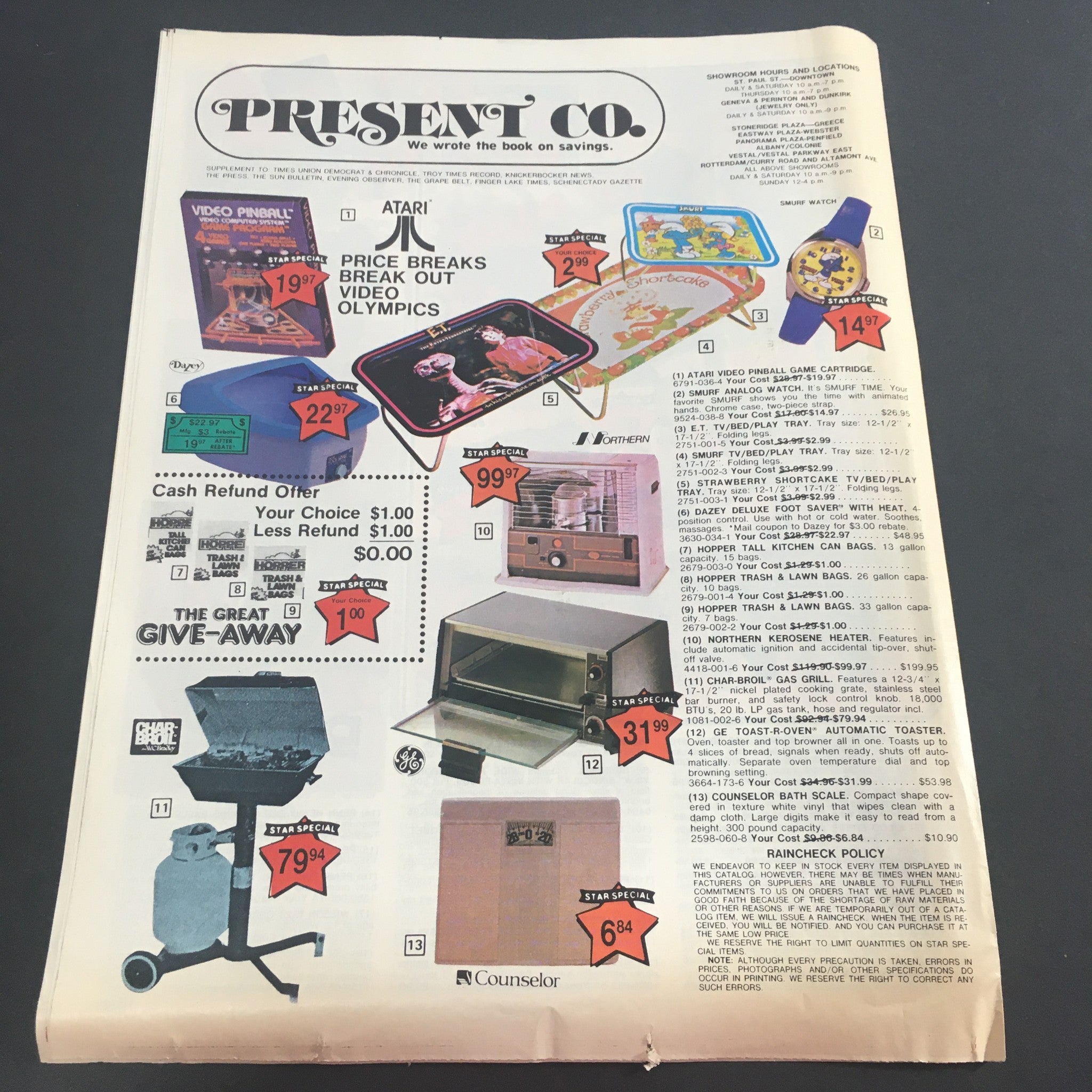 VTG Retro October 1982 Present Co. Block Buster Catalog Advertising Ads