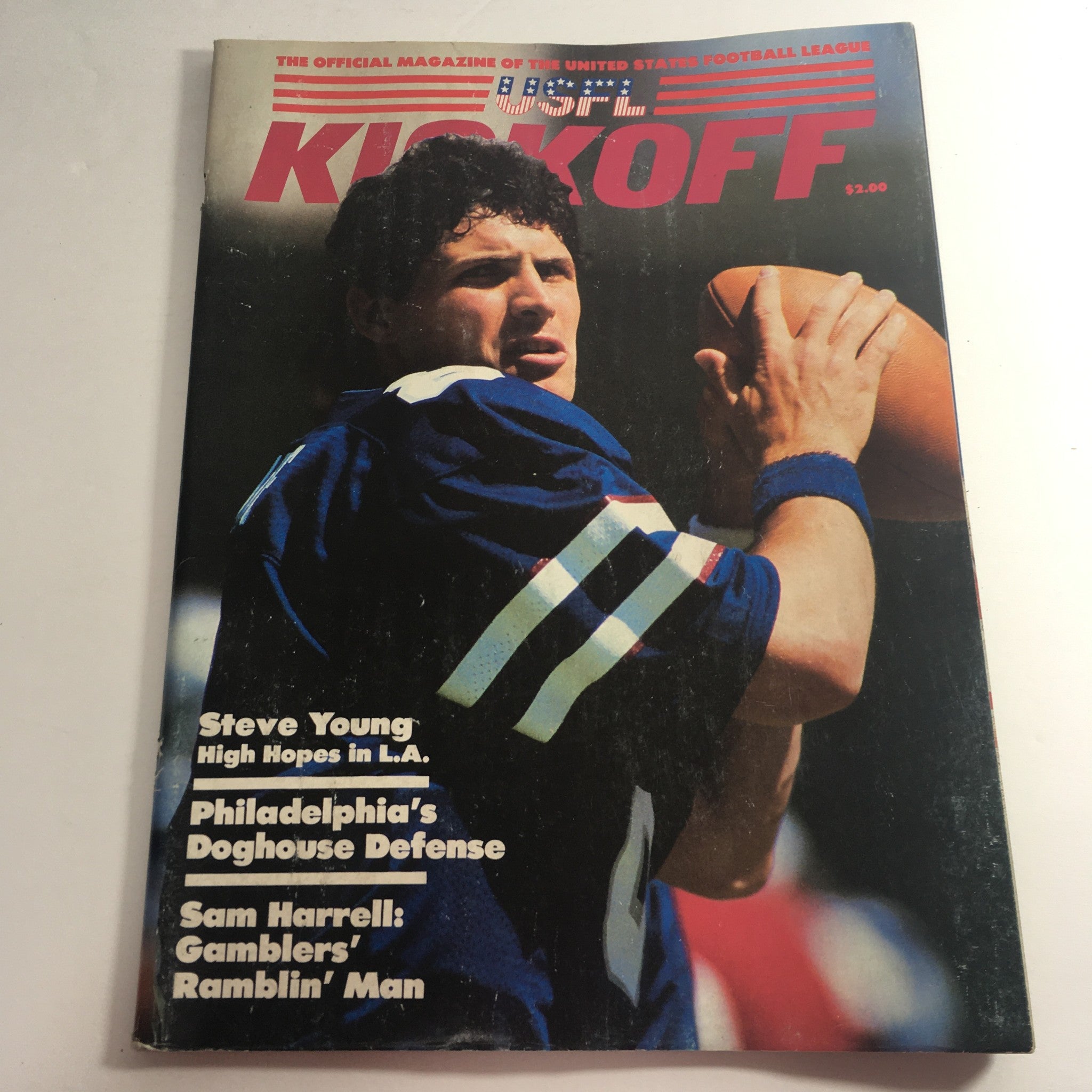 VTG USFL Kickoff Official Magazine 1984 Vol. 2 #7 - Steve Young / Sam Harrell